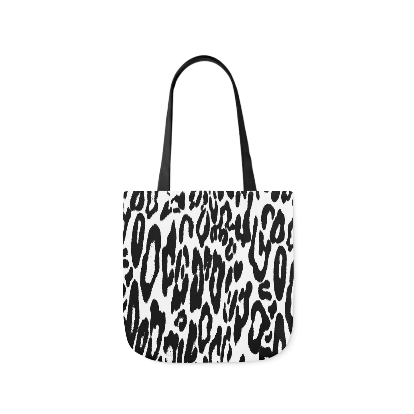 Black And White Leopard Print Pattern Shoulder Tote Bag