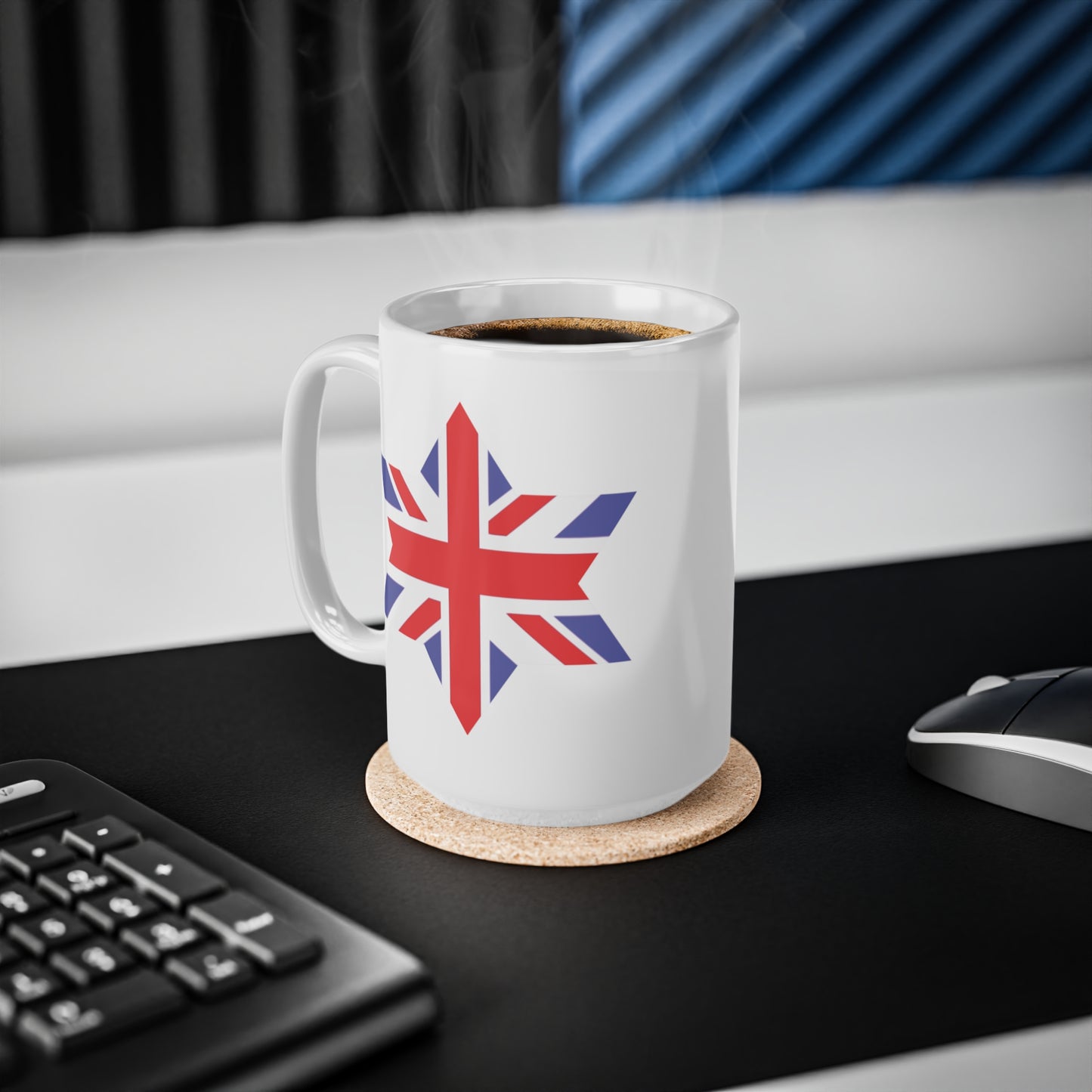 Union Jack Flag Star Coffee Mug