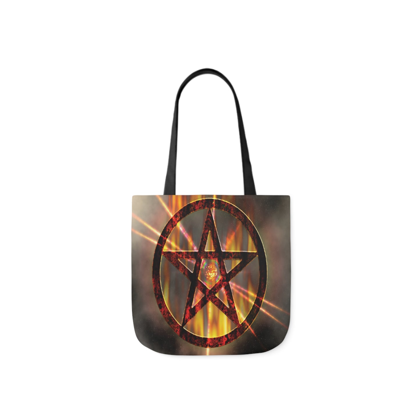 Magic Burning Pentagram Witches Pentacle Shoulder Tote Bag