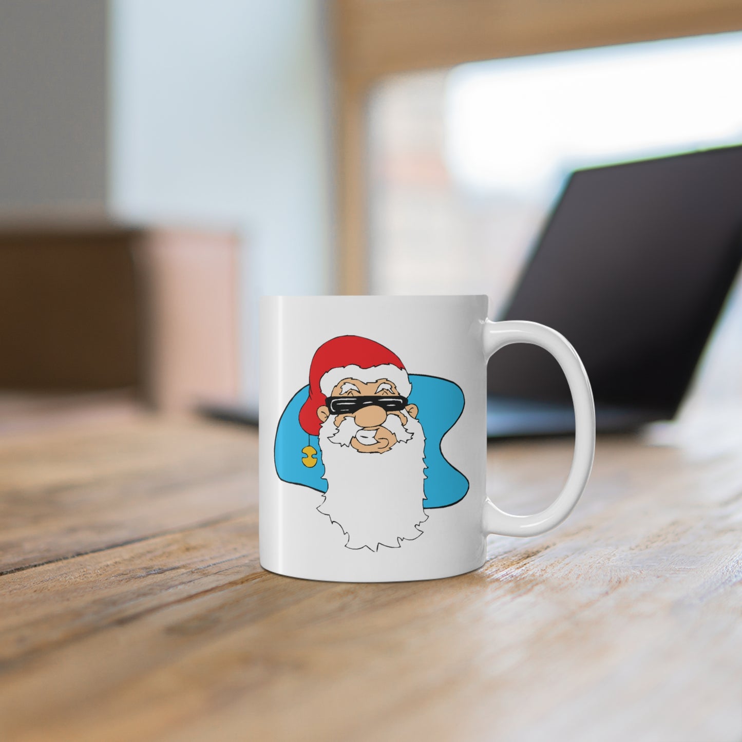 Cool Christmas Santa Claus In Sunglasses Coffee Mug