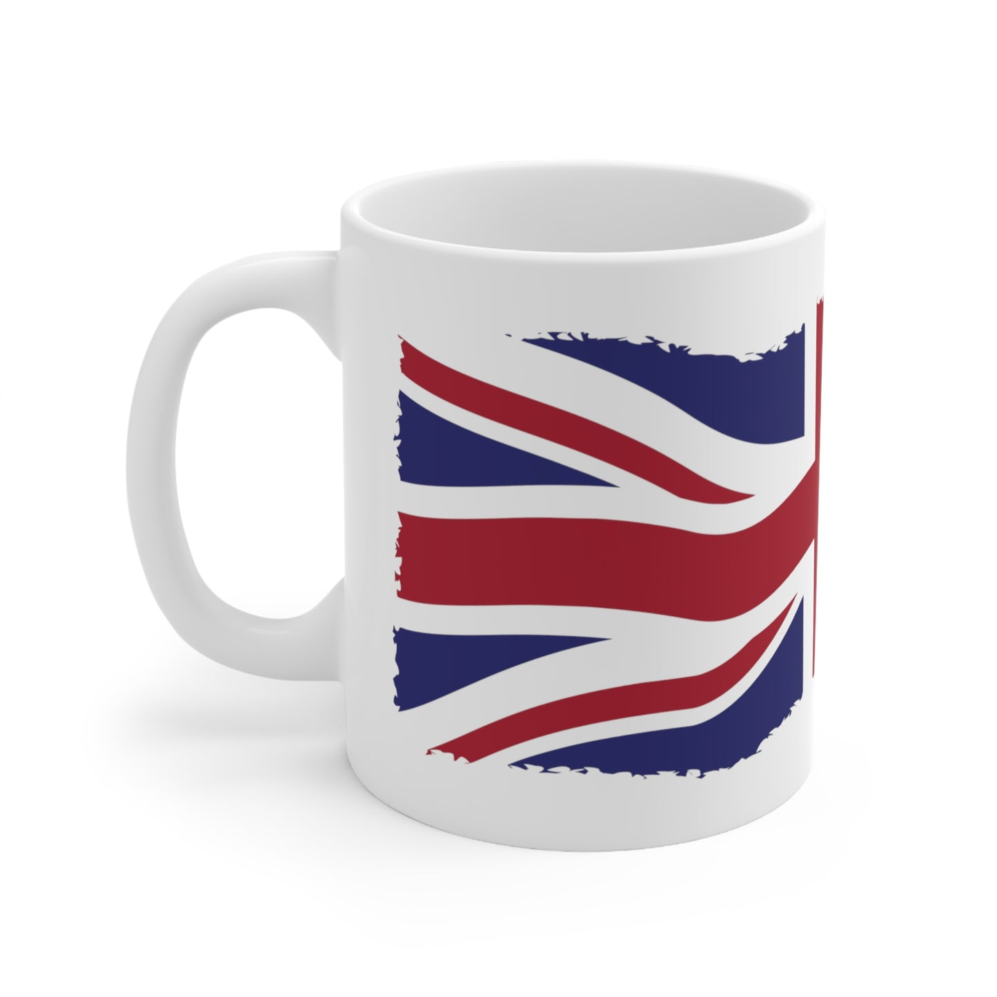 Union Jack Flag Grunge Wrap Around Coffee Mug