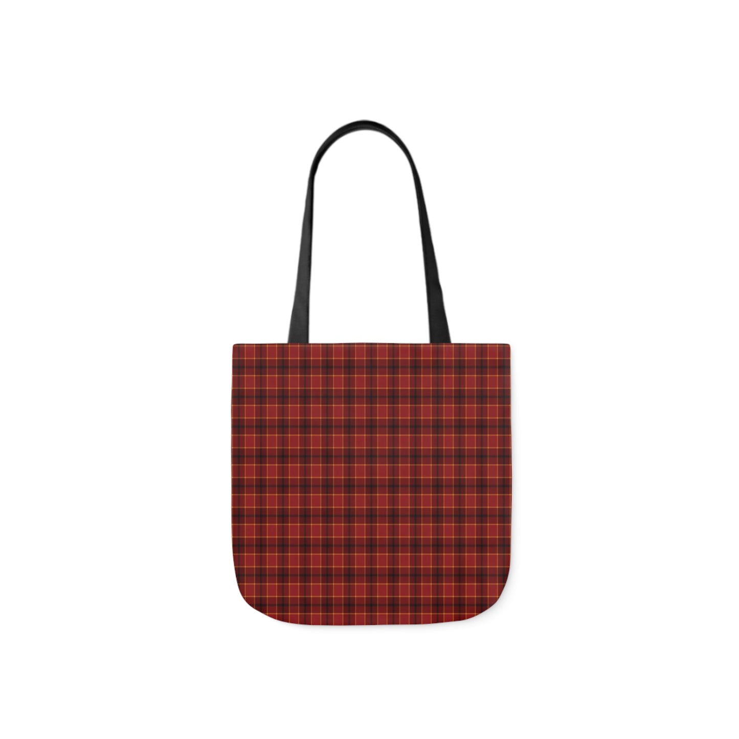 Christmas Dark Red Plaid Tartan Pattern Shoulder Tote Bag