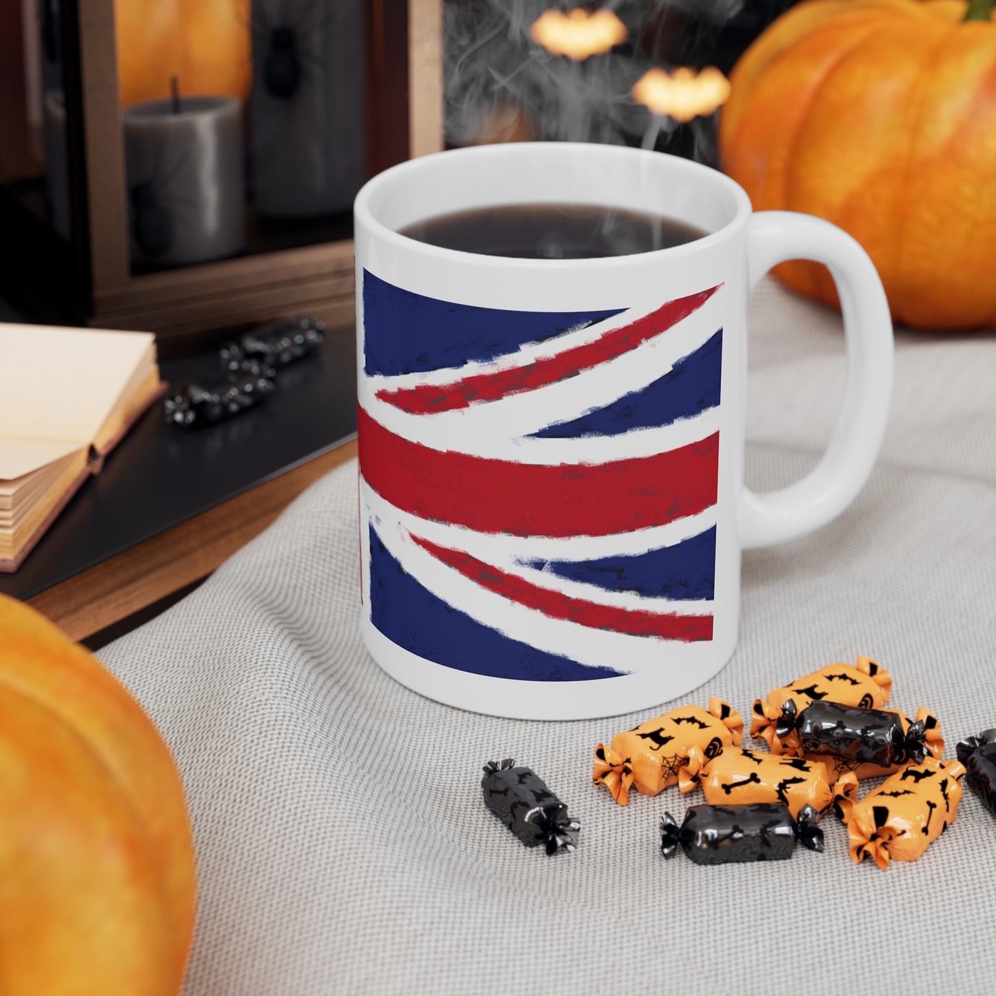 Union Jack Flag Chalk Wrap Around Coffee Mug