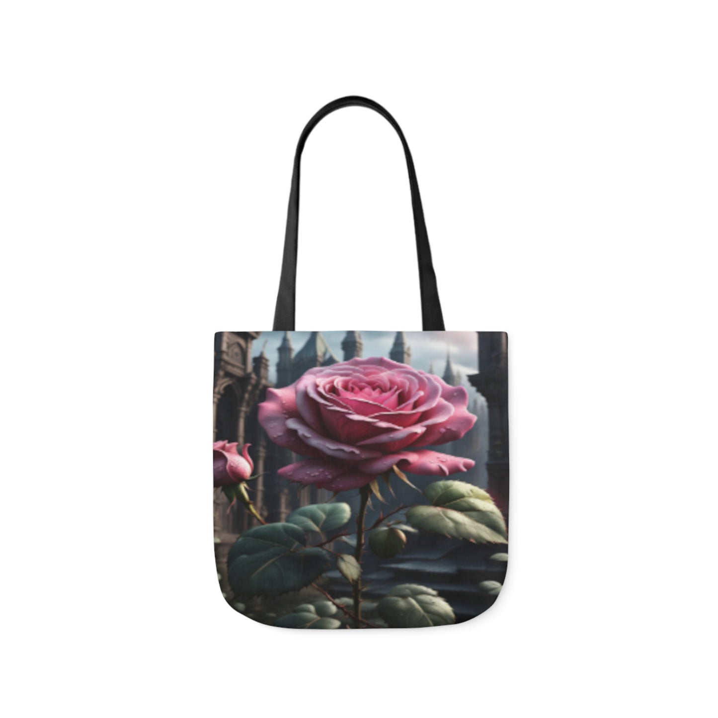 Pink Gothic Fantasy Rose Shoulder Tote Bag