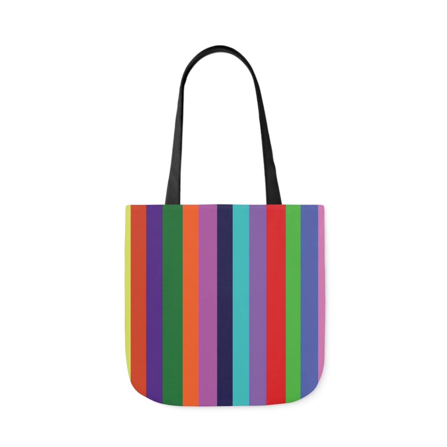 Rainbow Bright Colour Stripes Shoulder Tote Bag