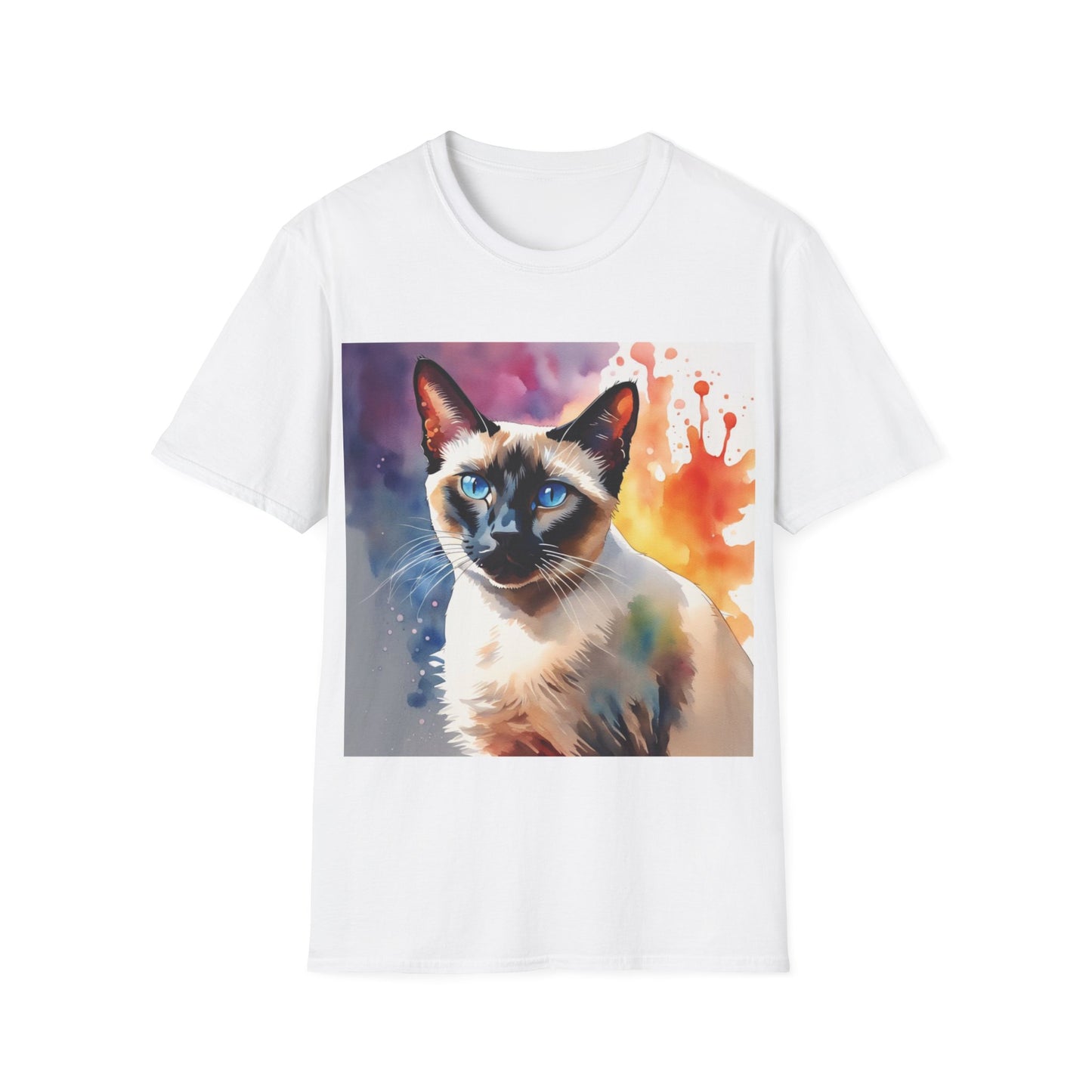 Siamese Cat Cute Watercolor T-Shirt