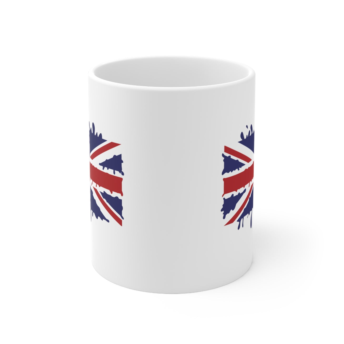 Union Jack Flag Paint Splat Coffee Mug