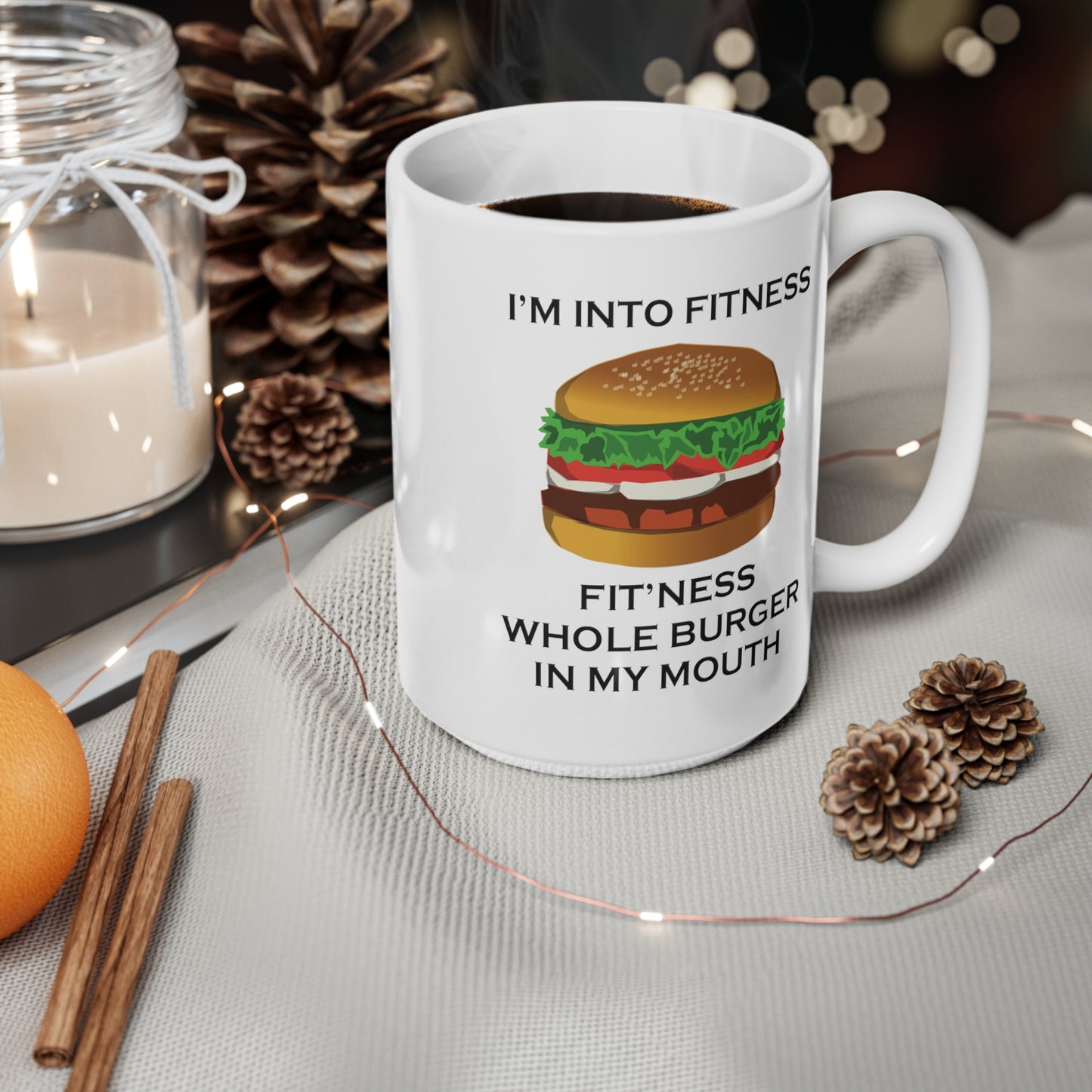 I’m Into Fitness Burger Coffee Mug