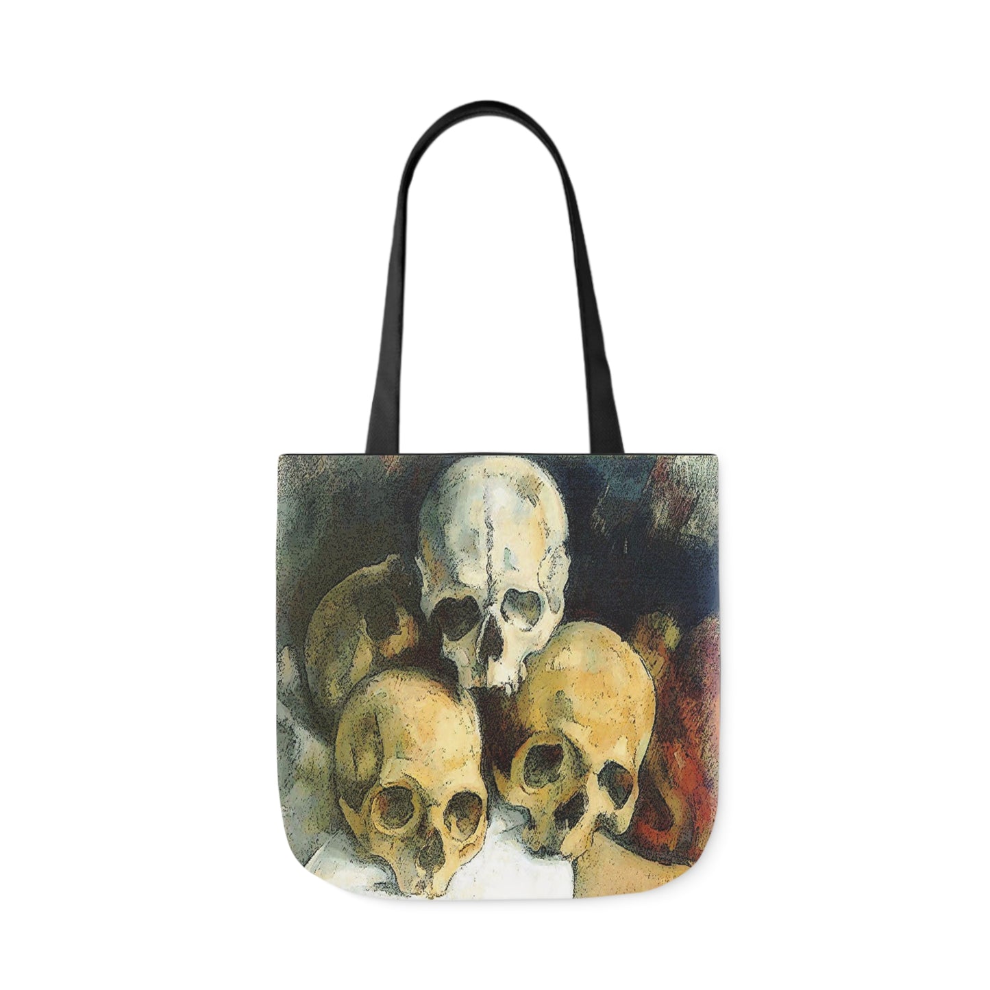 Vintage Pyramid of Skulls Classical Painting Shoulder Tote Bag