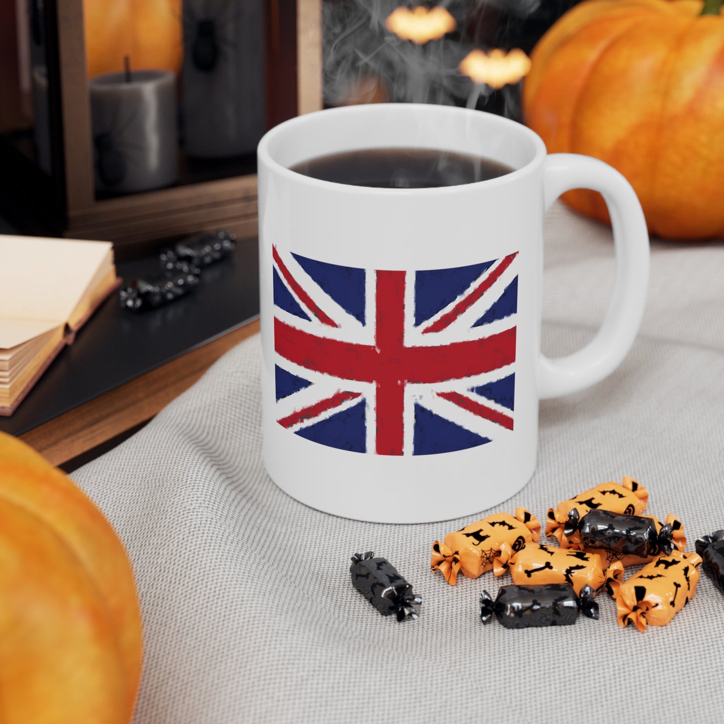 Union Jack Flag Chalk Coffee Mug