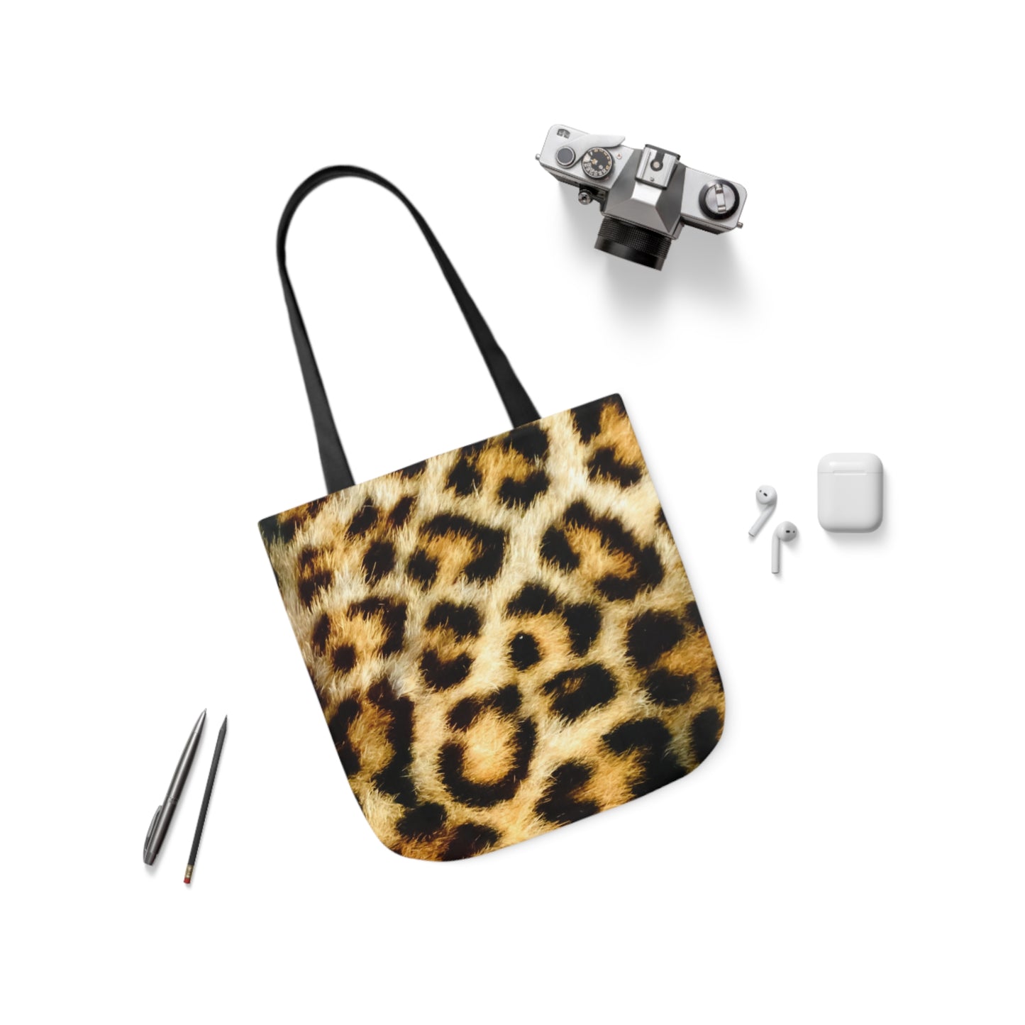 Leopard Fur Print Shoulder Tote Bag