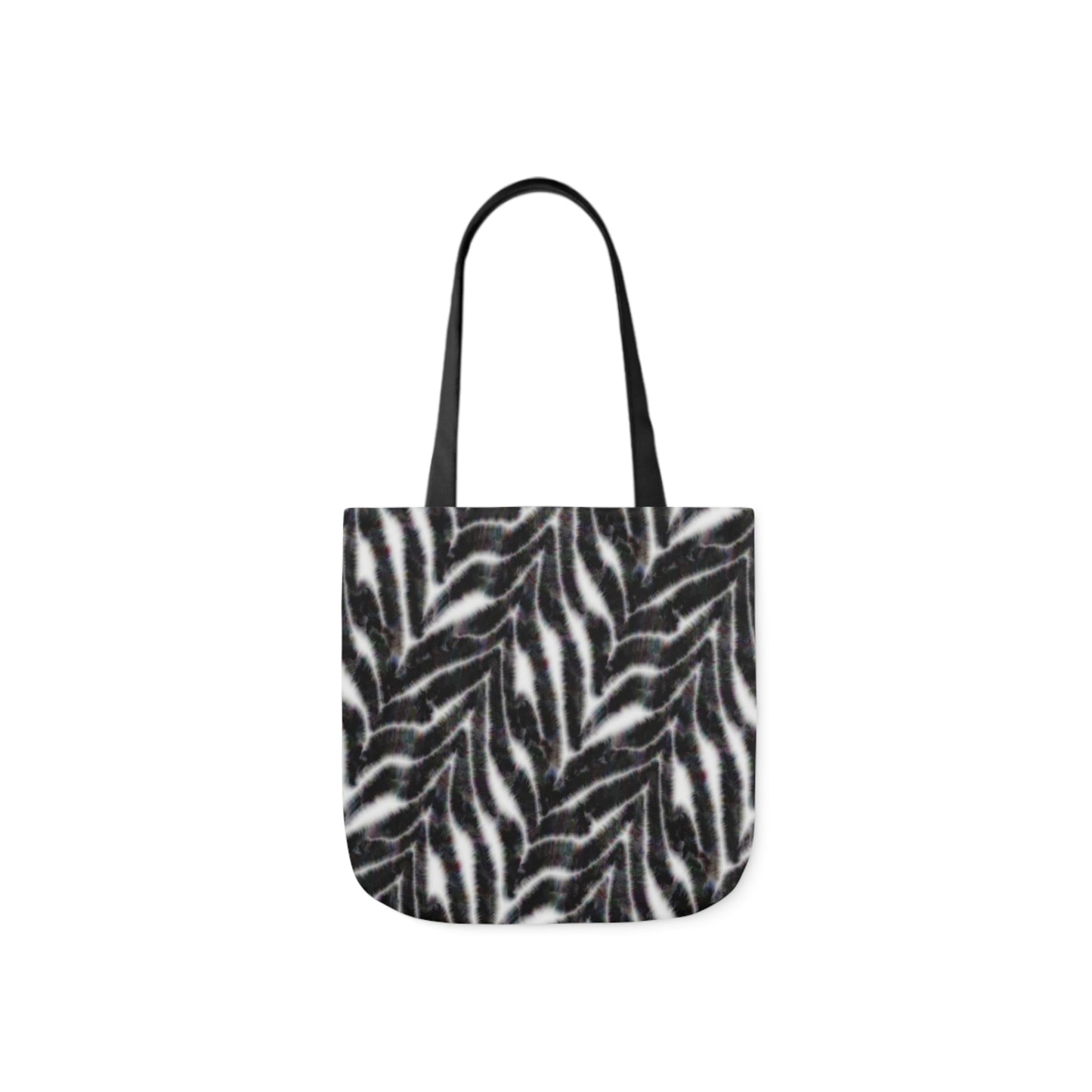 Zebra Fur Chevron Pattern Print Shoulder Tote Bag