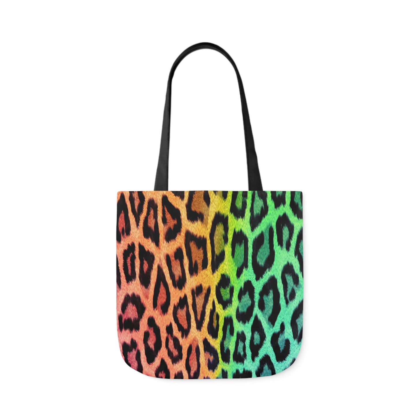 Rainbow Leopard Print Pattern Shoulder Tote Bag