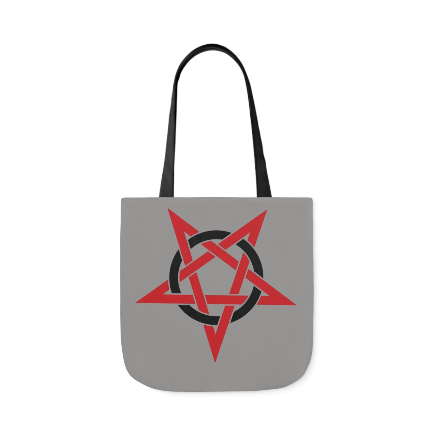 Red And Black Inverted Pentagram Shoulder Tote Bag