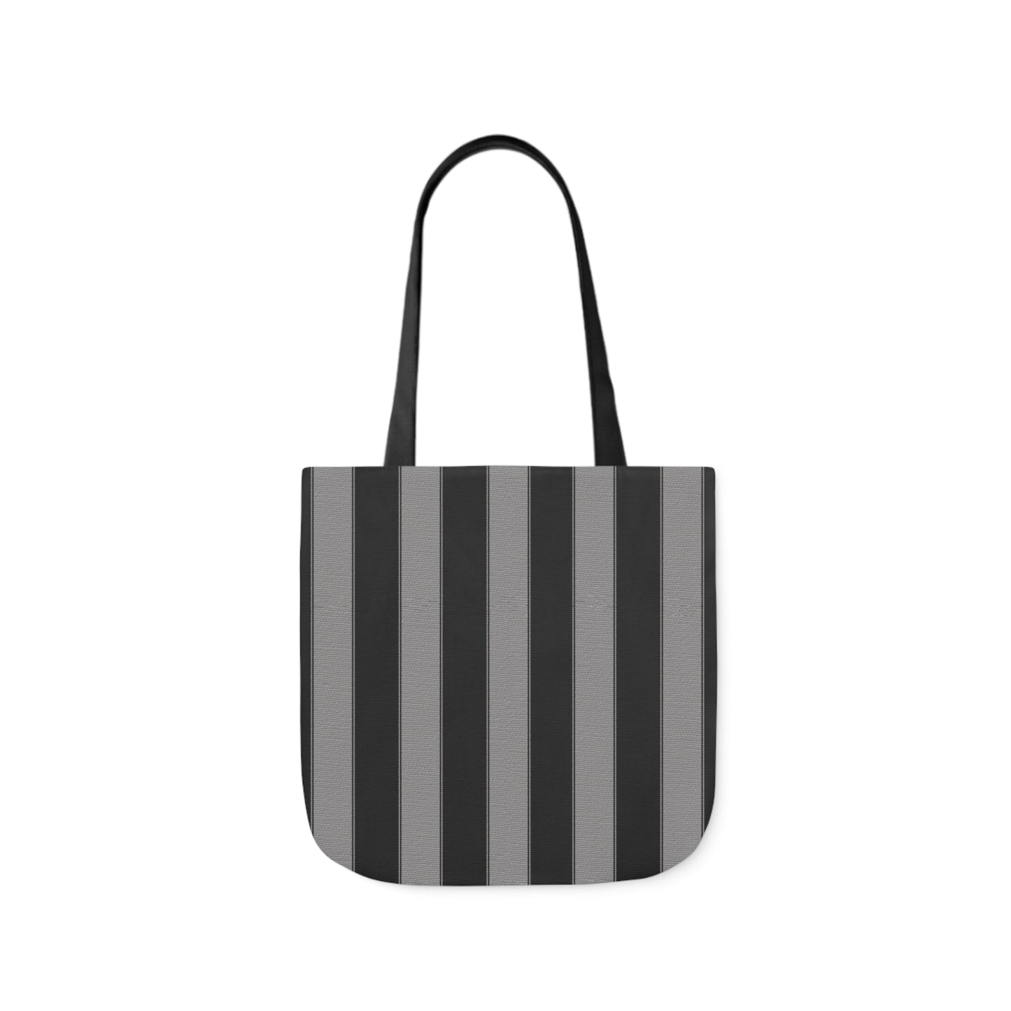 Black And Grey Goth Stripes Pattern Shoulder Tote Bag