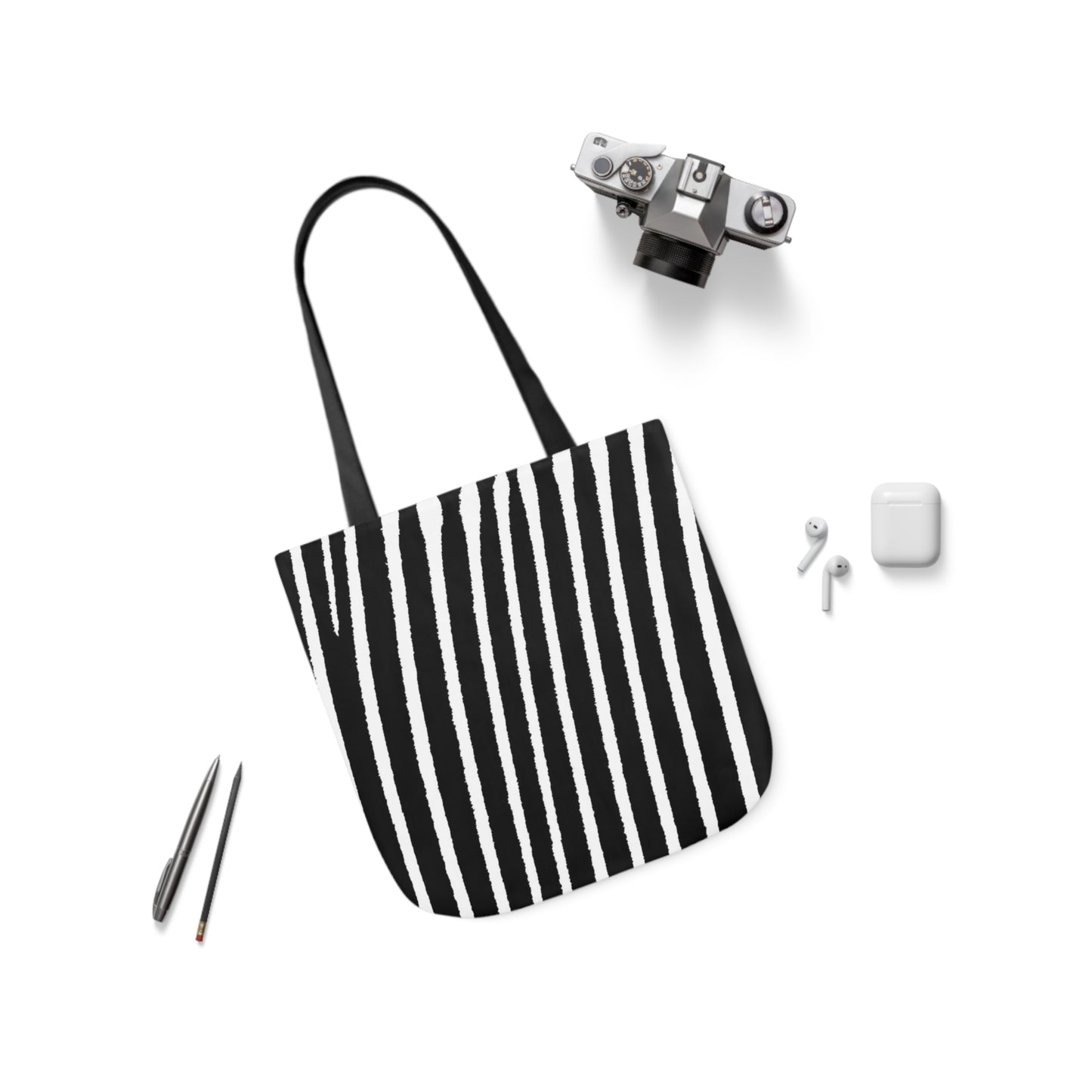 Zebra Stripes Print Pattern Shoulder Tote Bag