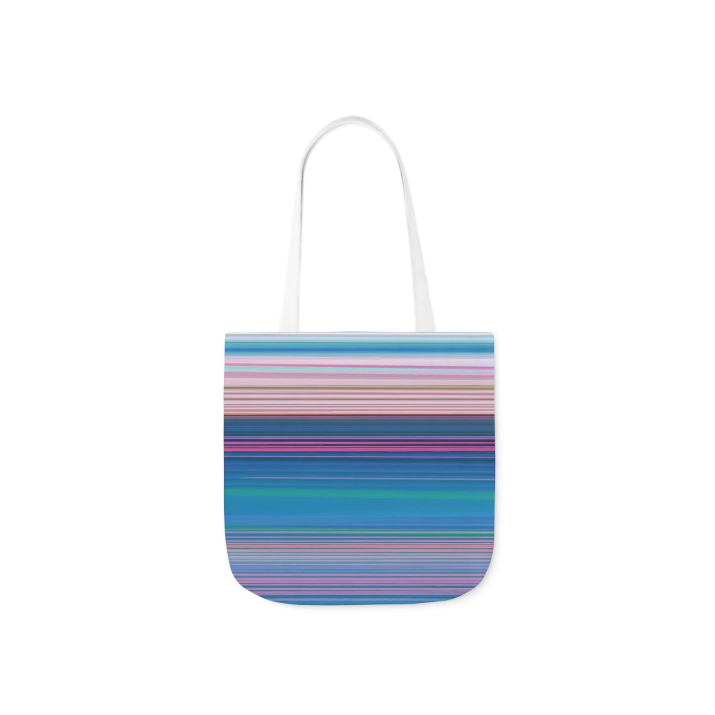 Ocean Sunrise Stripes Pattern Shoulder Tote Bag