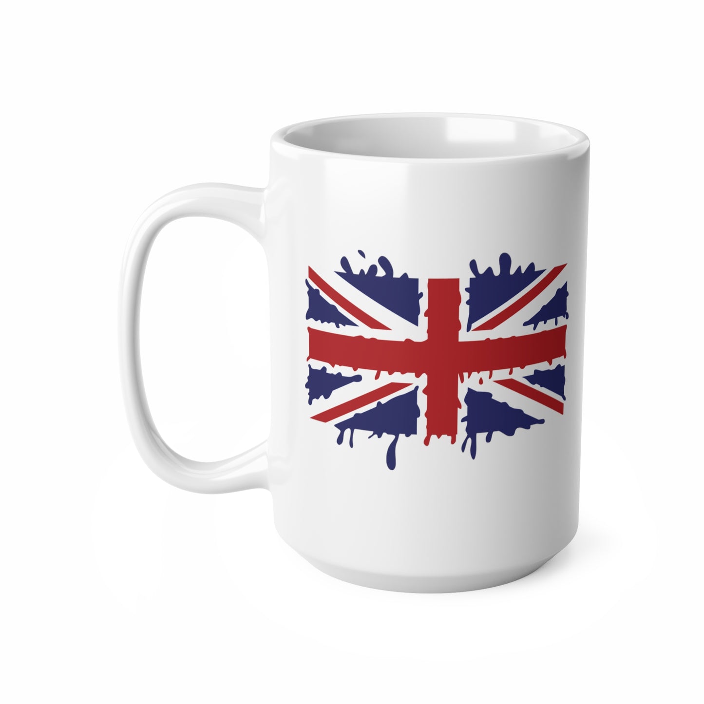 Union Jack Flag Paint Splat Coffee Mug