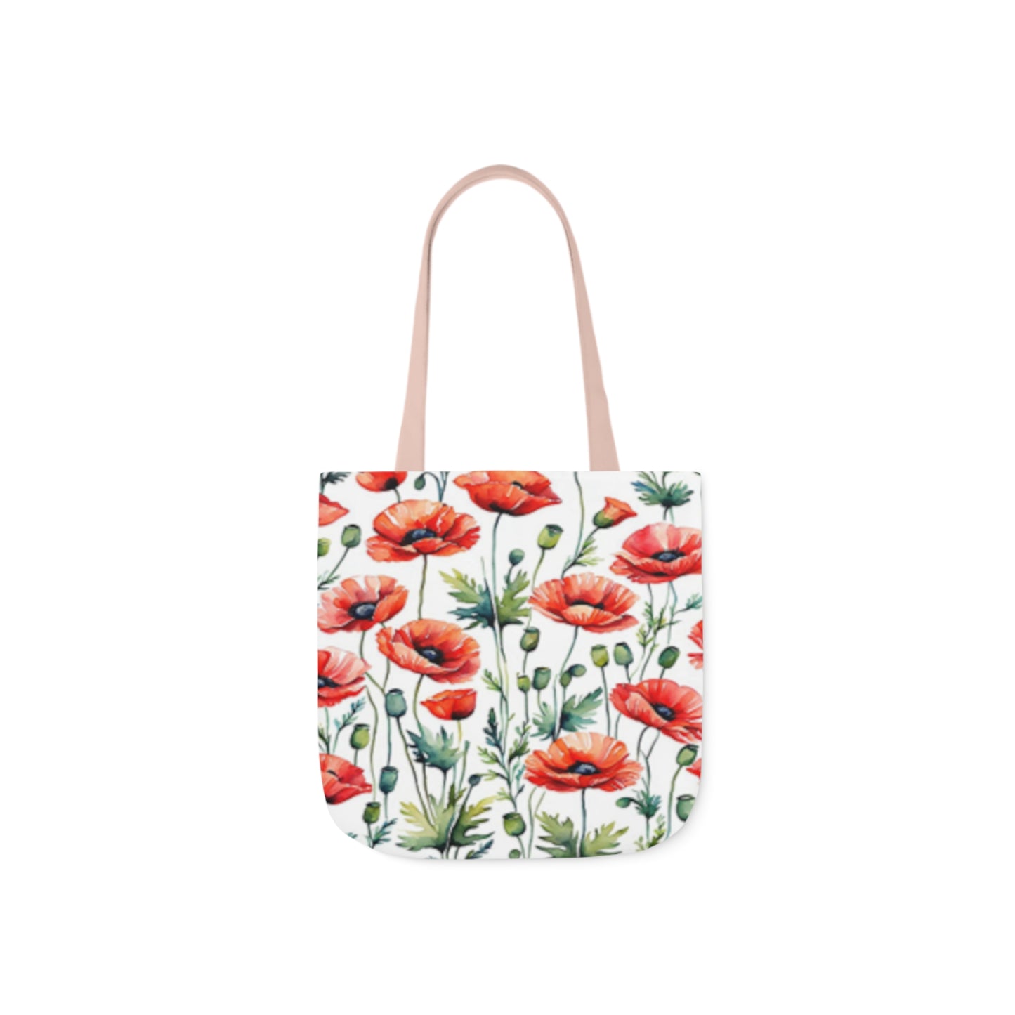 Red Poppies Shoulder Tote Bag