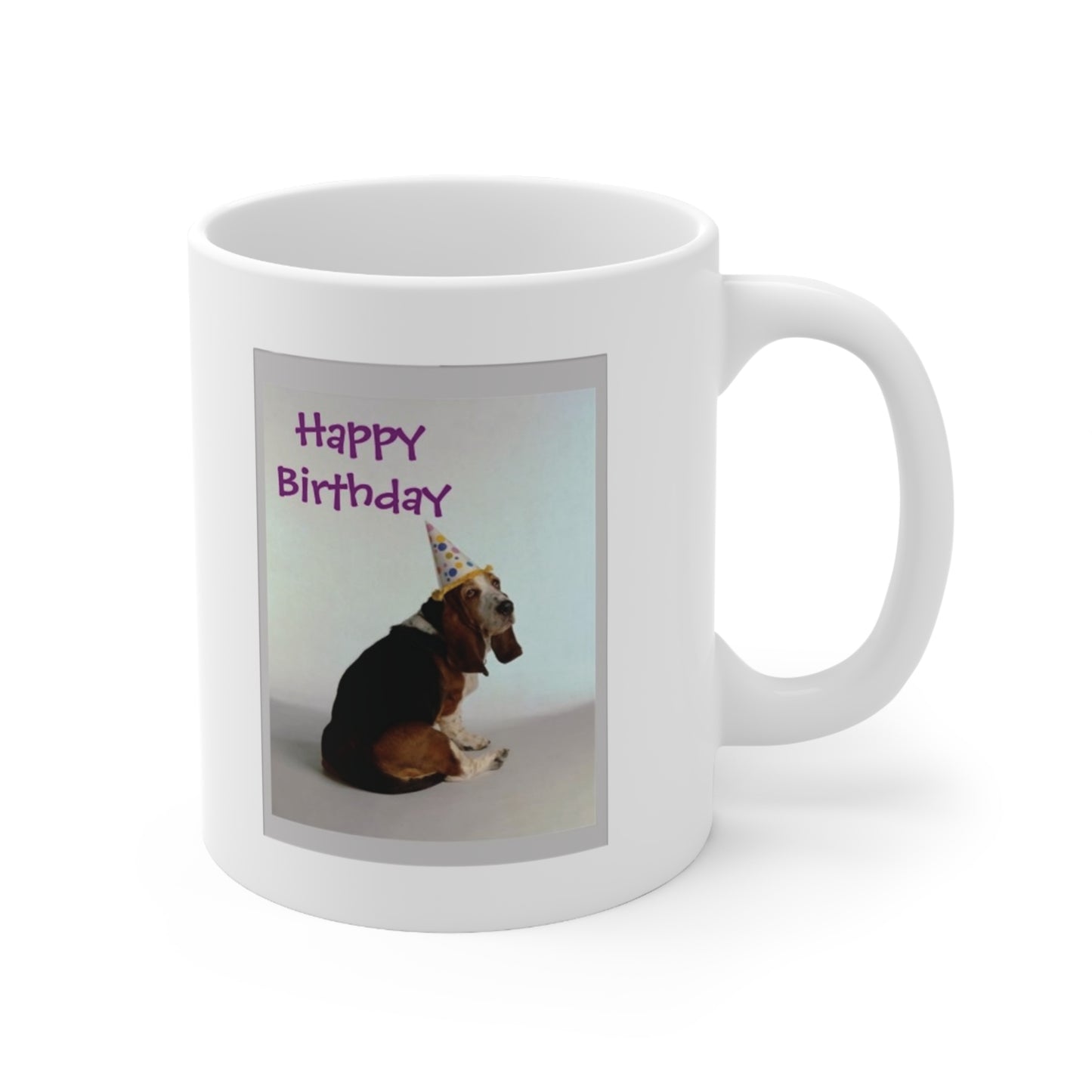 Happy Birthday Basset Dog Coffee Mug