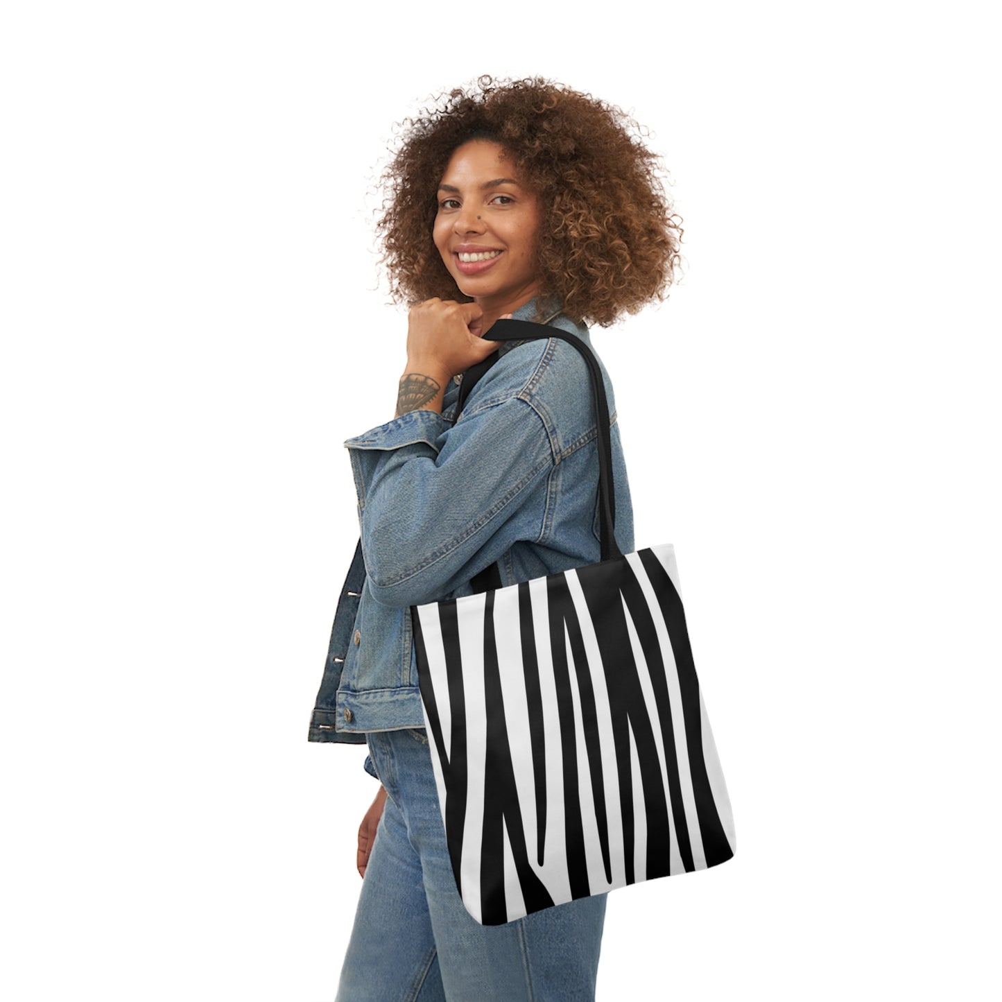 Zebra Animal Print Pattern Shoulder Tote Bag