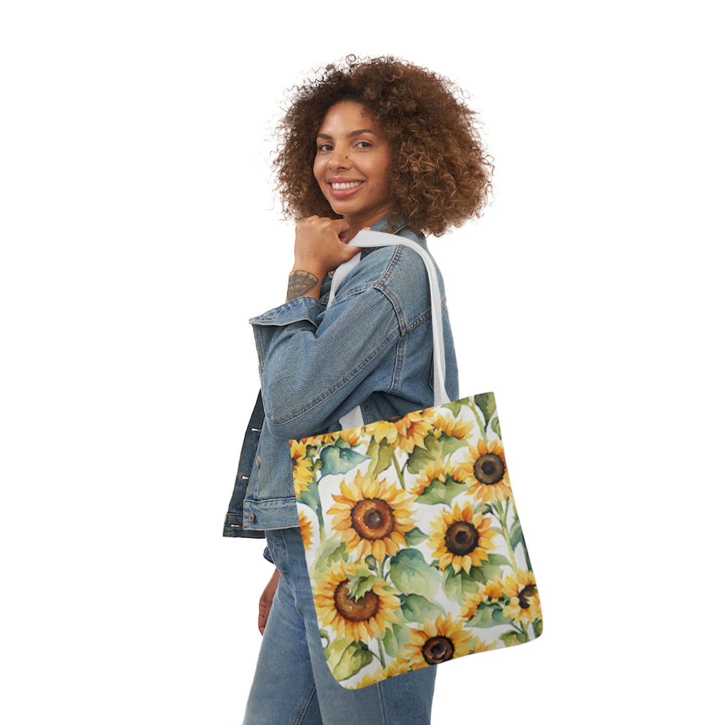 Yellow Sunflowers Shoulder Tote Bag