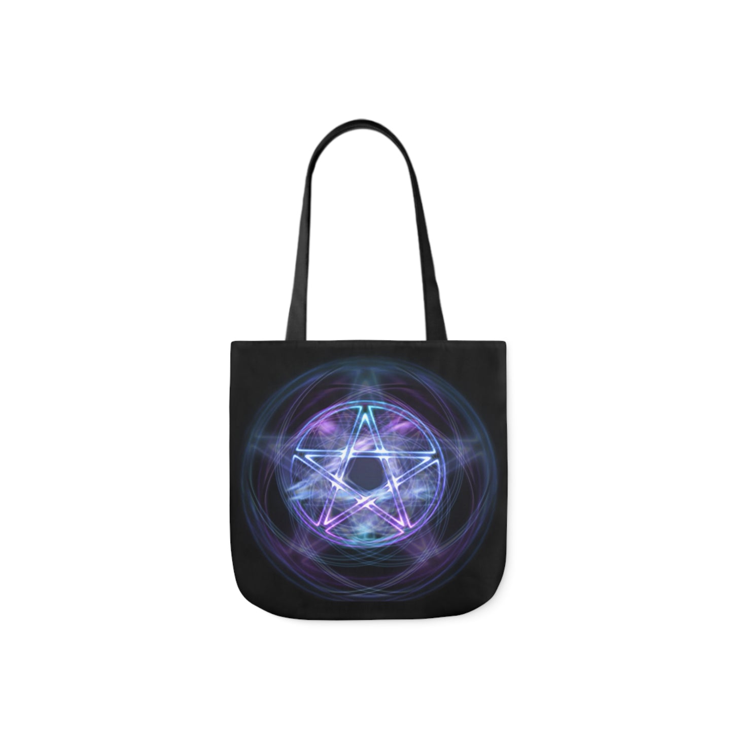 Witchcraft Blue Fire Pentagram Shoulder Tote Bag