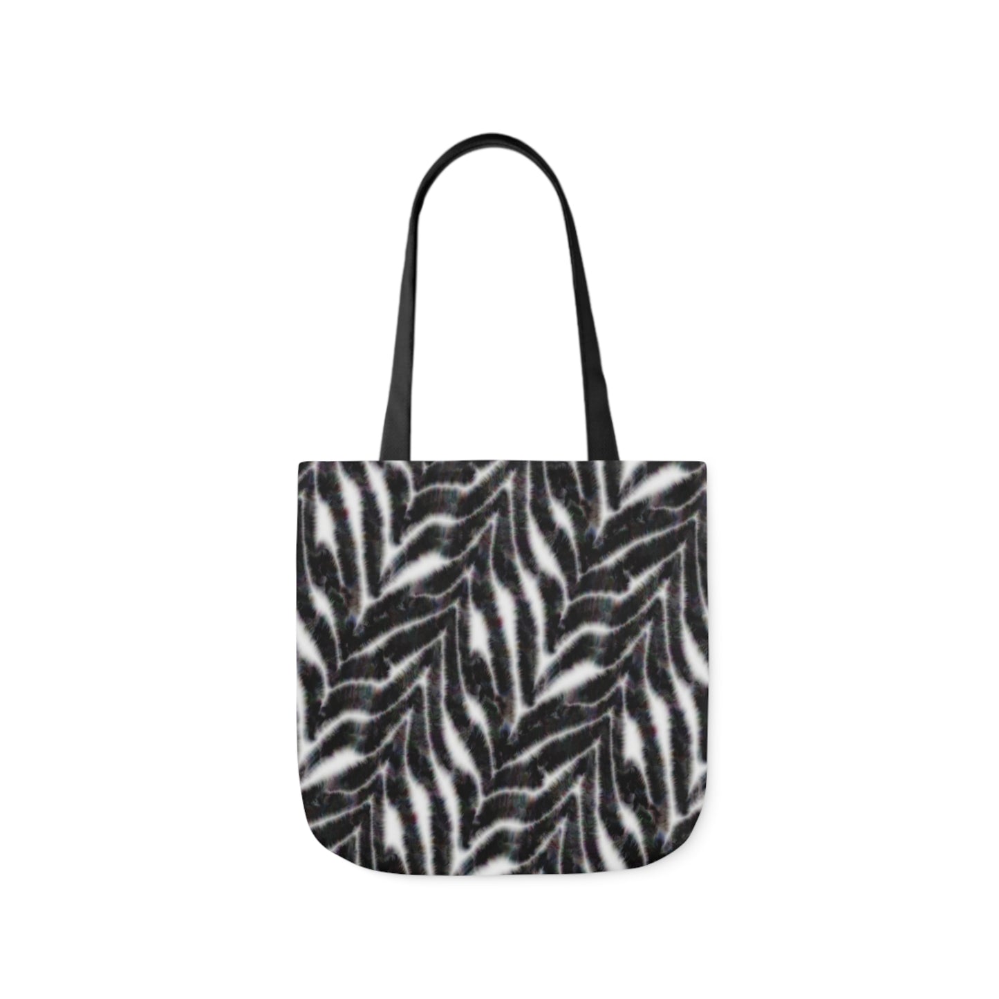 Zebra Fur Chevron Pattern Print Shoulder Tote Bag