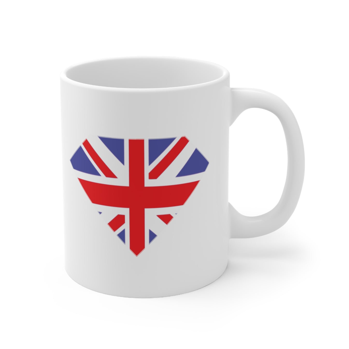 Union Jack Flag Diamond Gem Coffee Mug