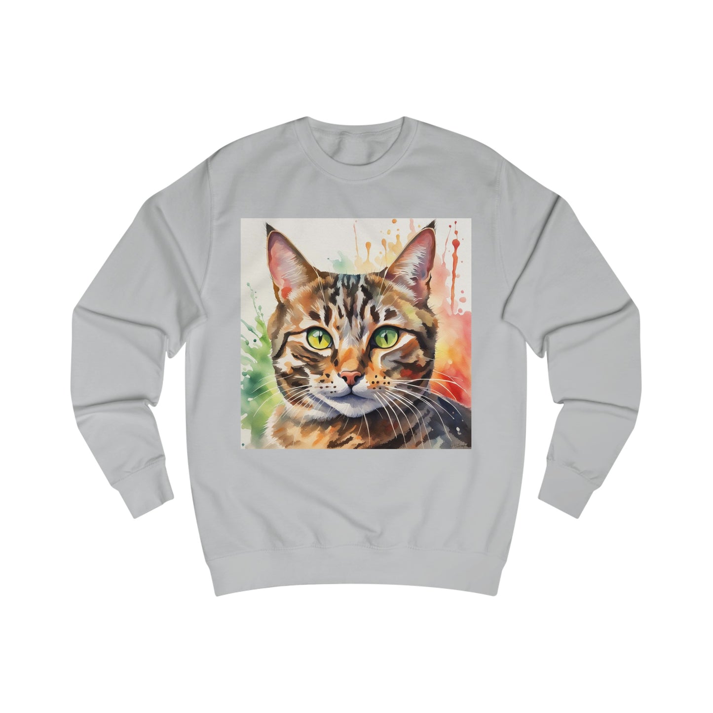 Tabby Cat Cute Watercolor Sweatshirt