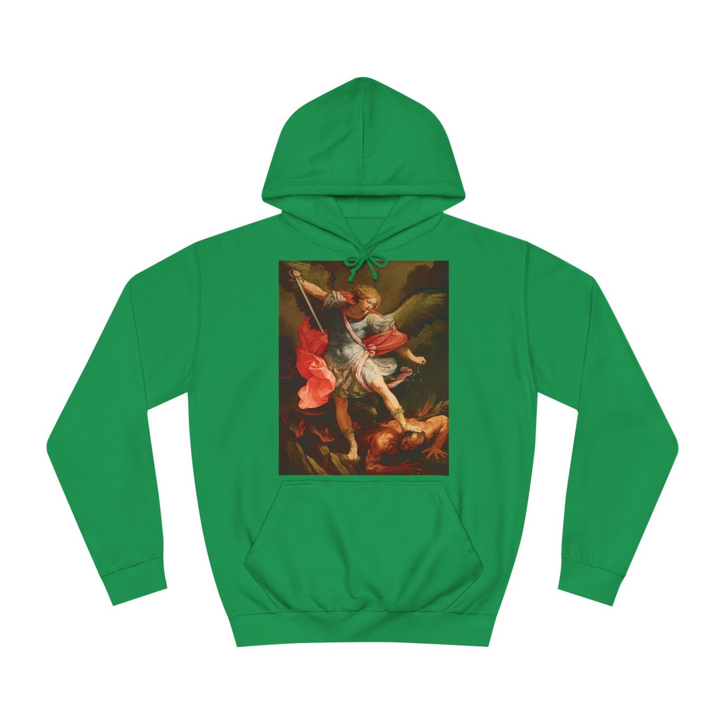 Archangel Michael Defeating Satan Christian Warrior Hoodie