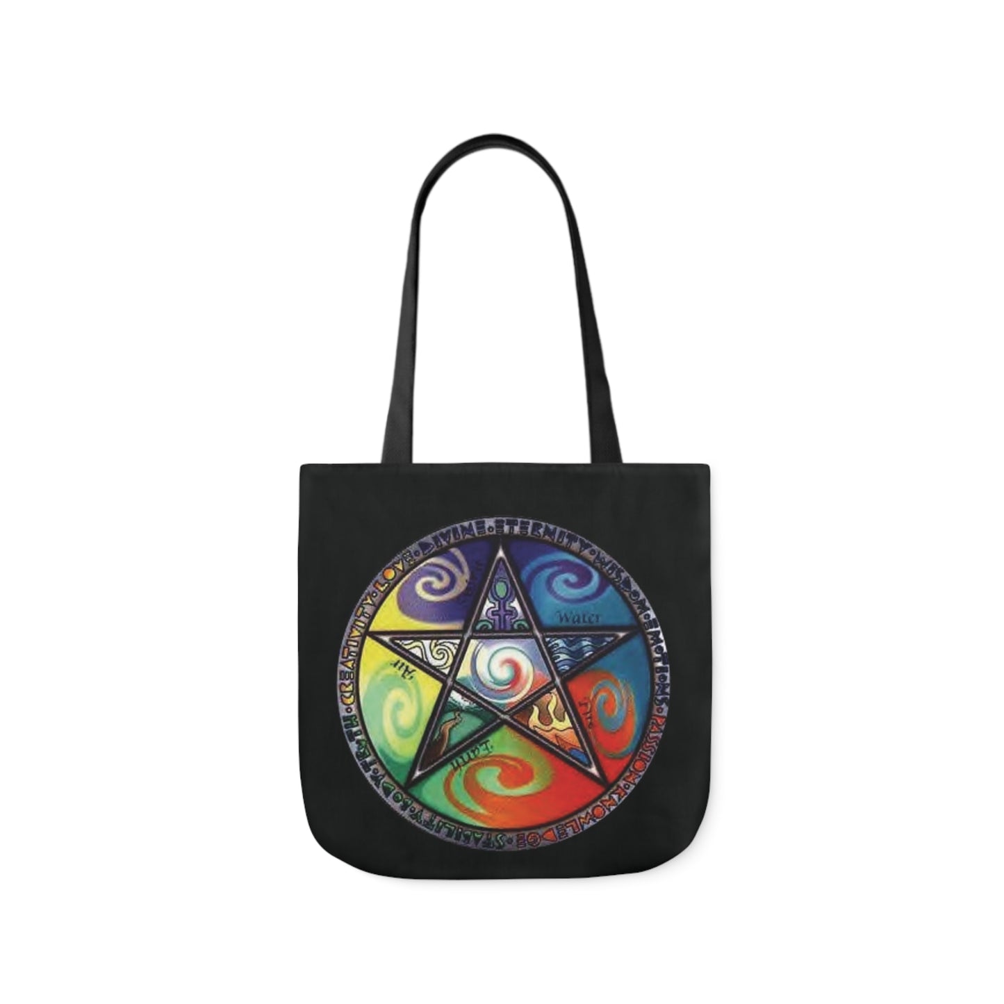 Wiccan Pentagram Shoulder Tote Bag