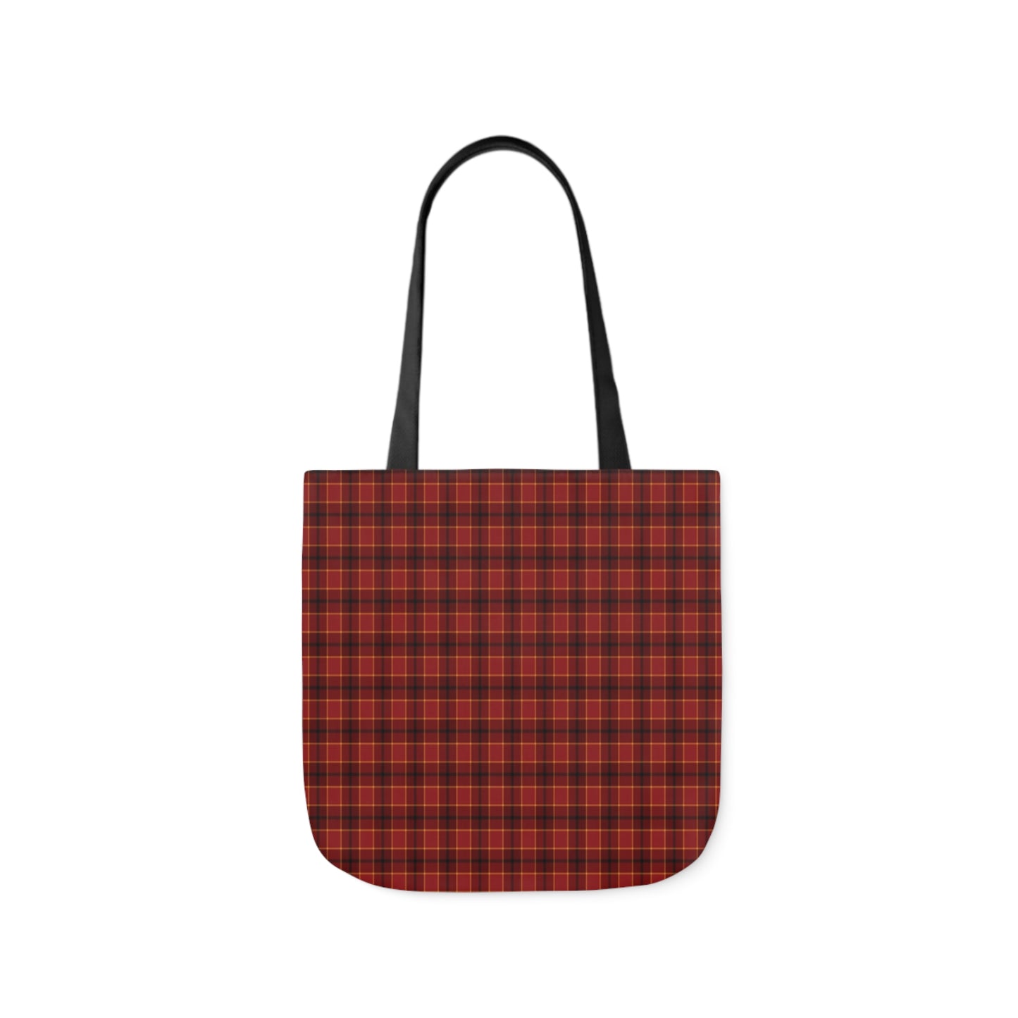 Christmas Dark Red Plaid Tartan Pattern Shoulder Tote Bag