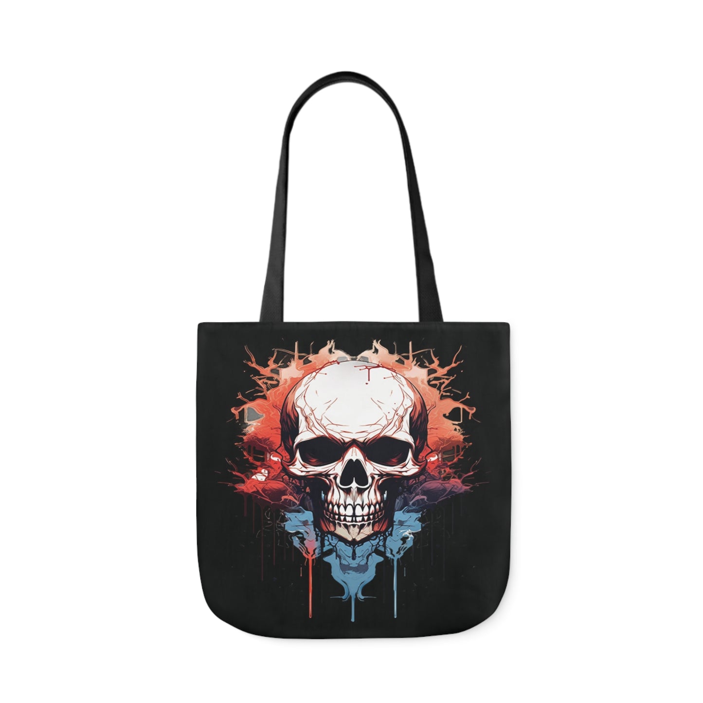 Skull Watercolour Painting Shoulder Tote Bag