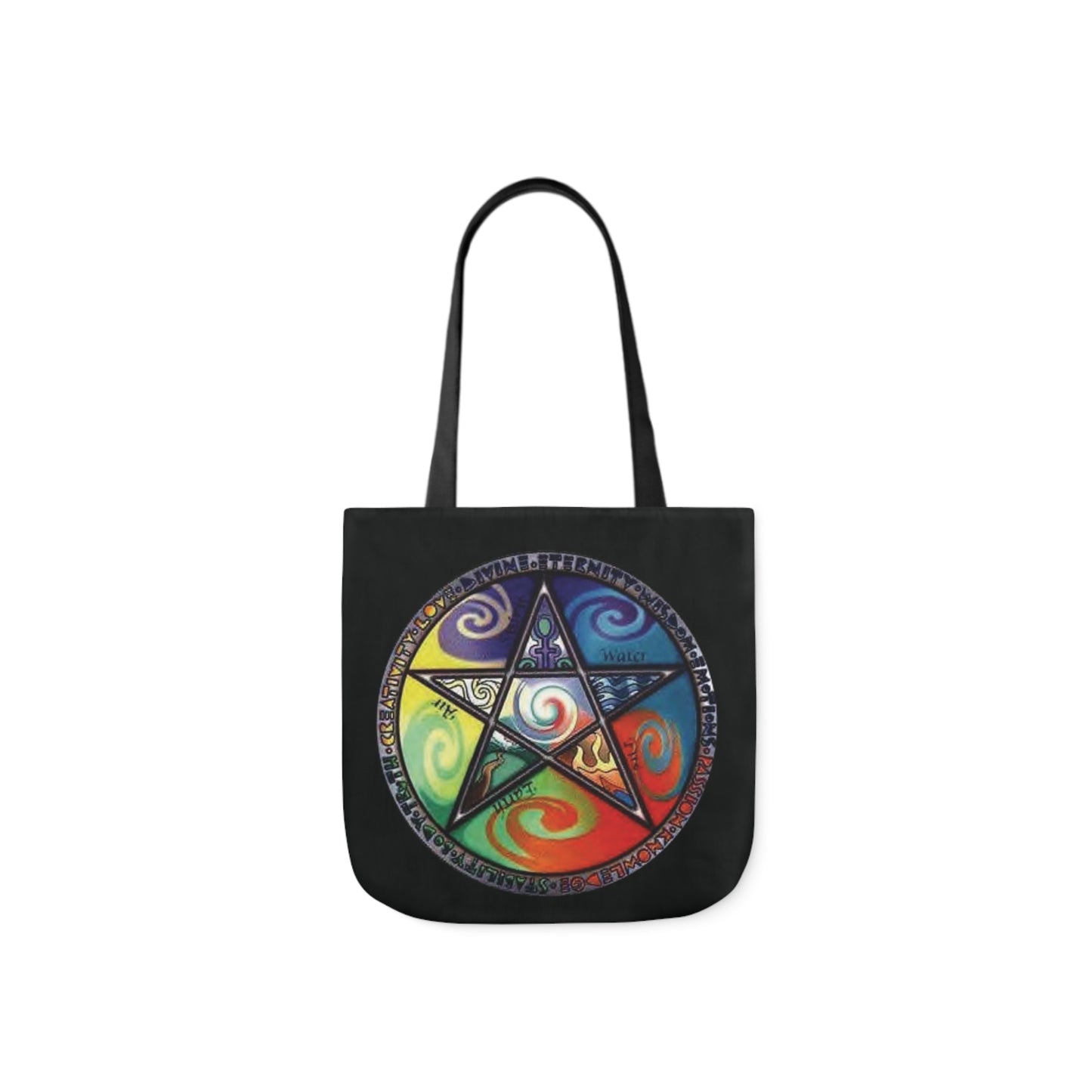 Wiccan Pentagram Shoulder Tote Bag