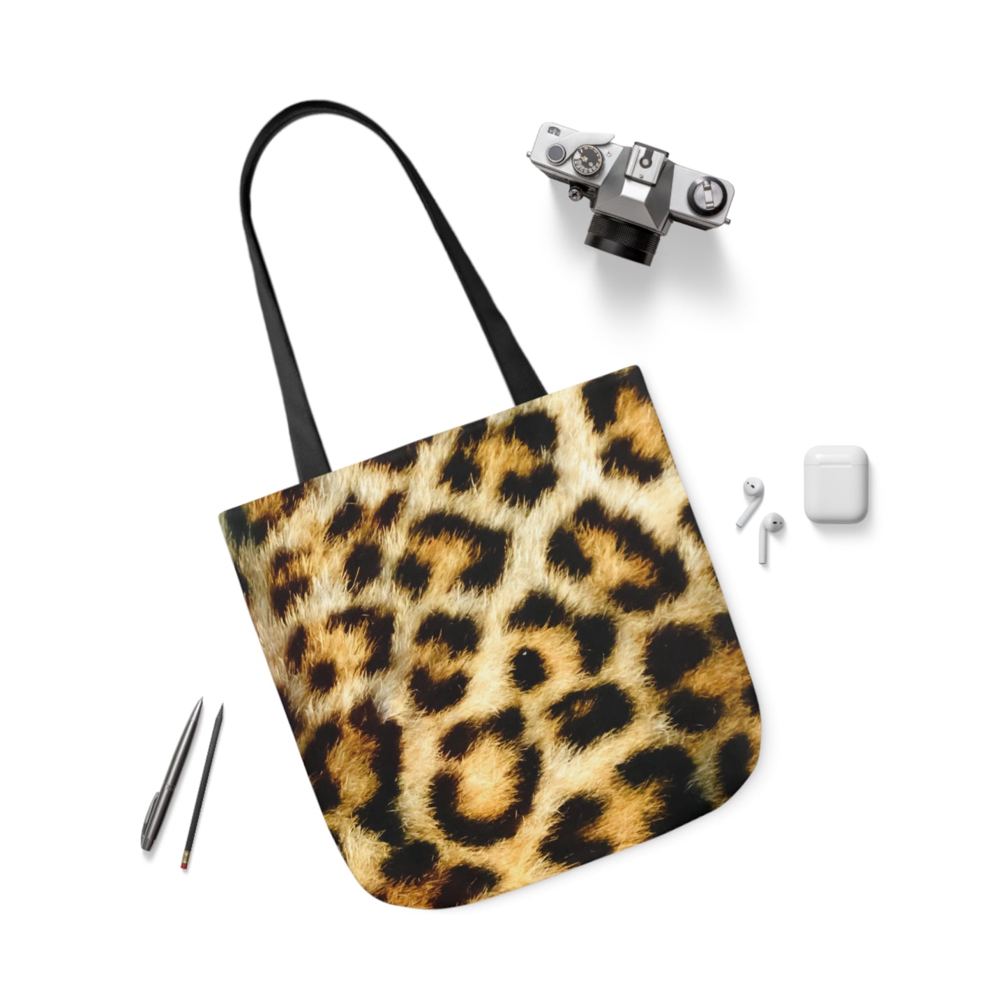 Leopard Fur Print Shoulder Tote Bag