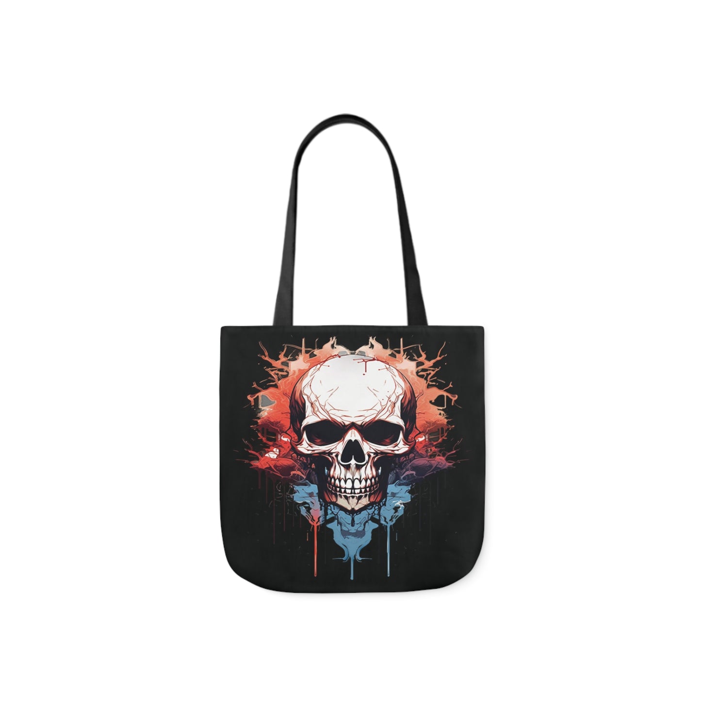 Skull Watercolour Painting Shoulder Tote Bag