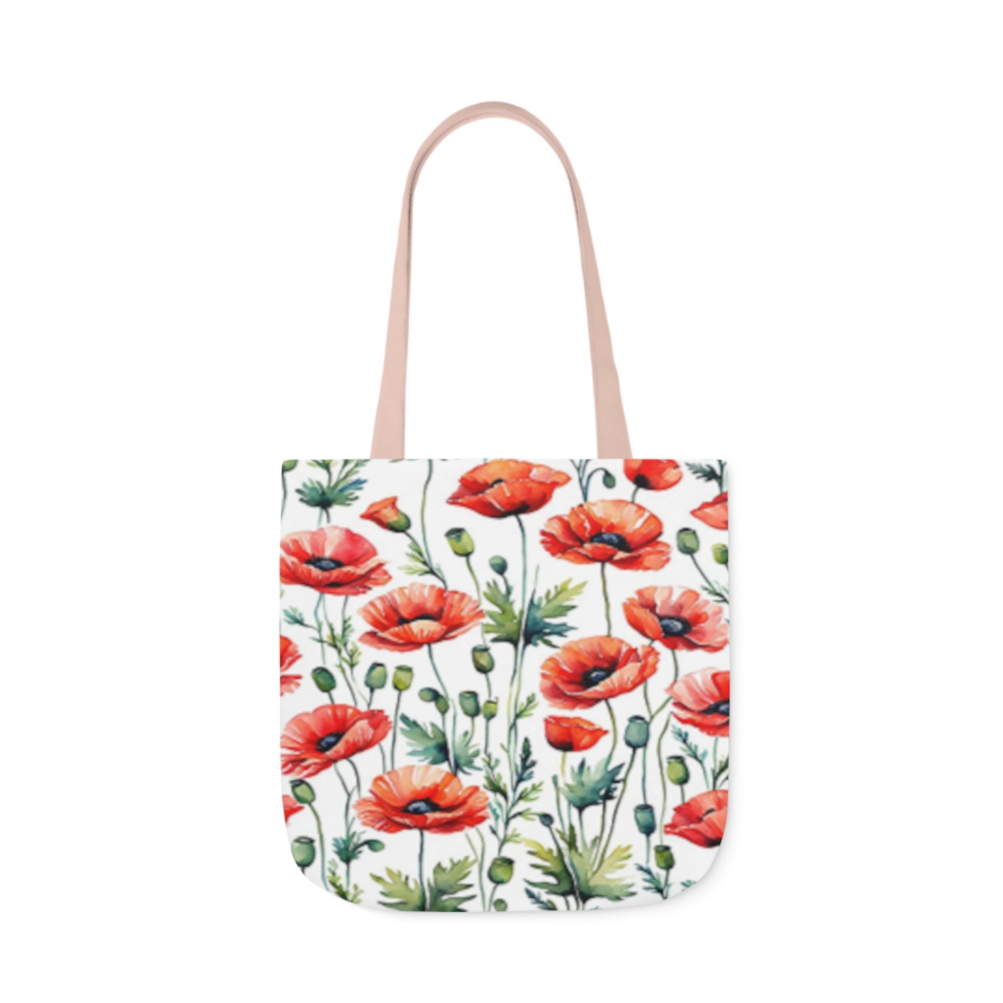 Red Poppies Shoulder Tote Bag