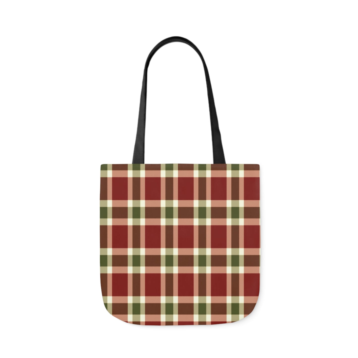 Christmas Red And Green Plaid Tartan Pattern Shoulder Tote Bag