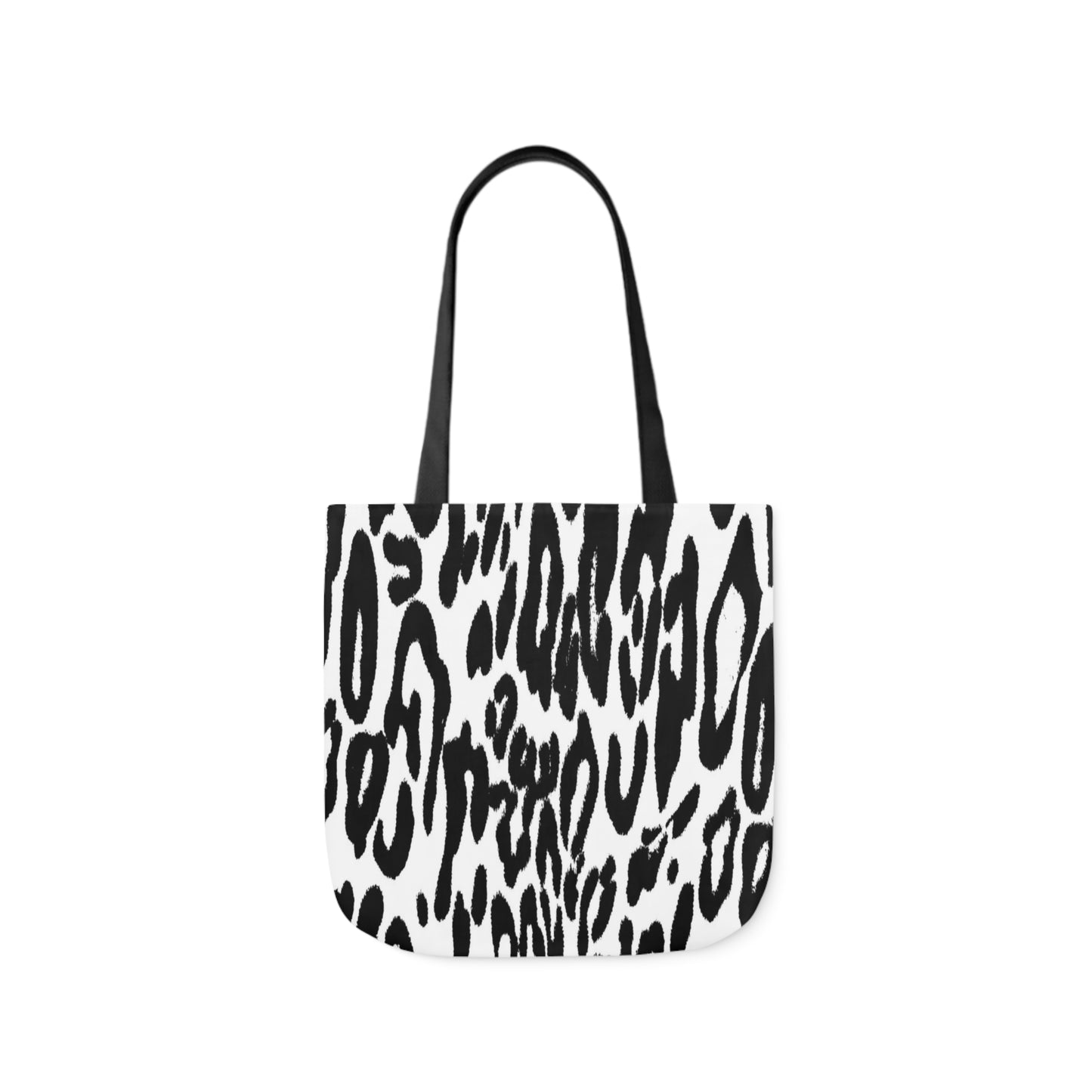 Black And White Leopard Print Pattern Shoulder Tote Bag