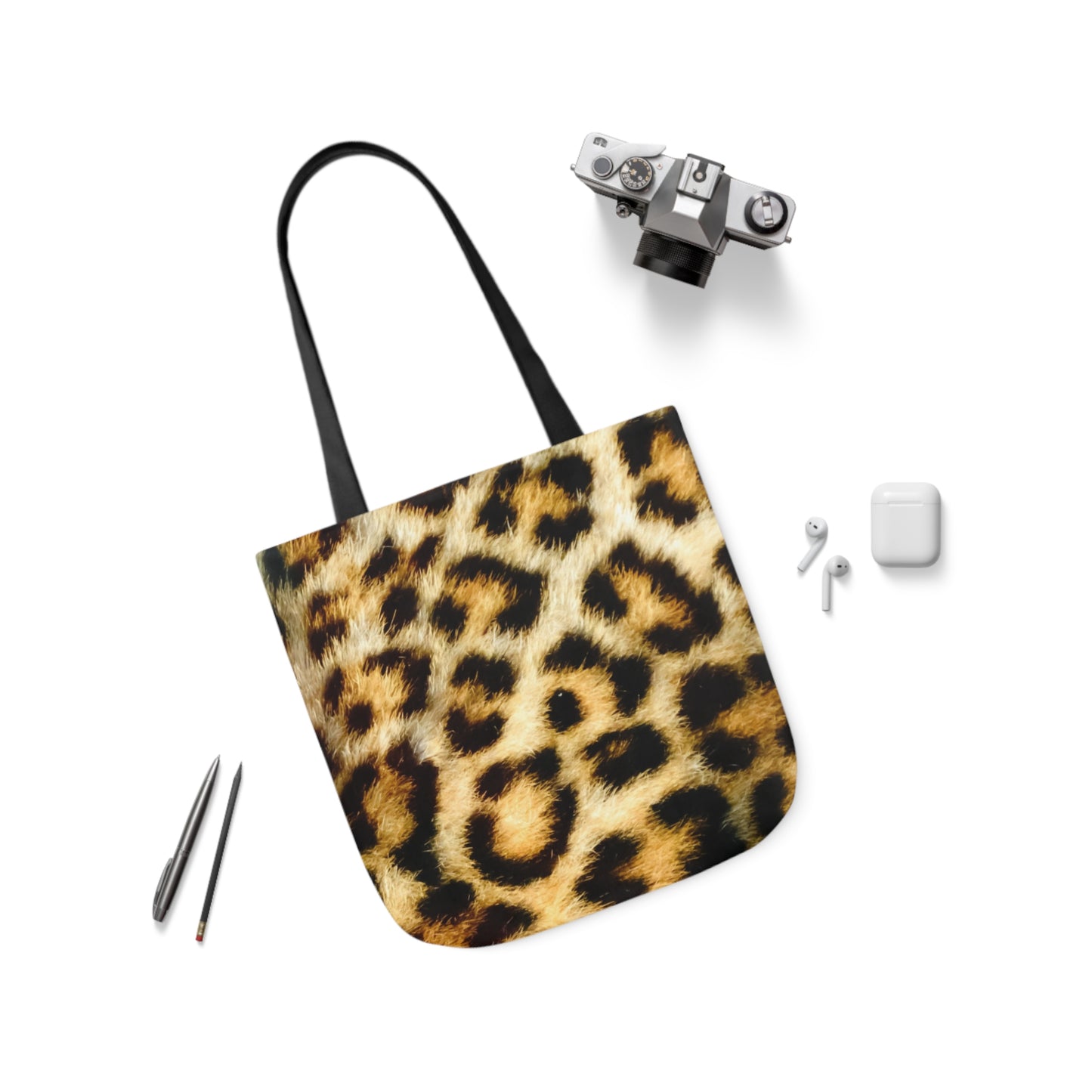 Leopard Fur Print Shoulder Tote Bag