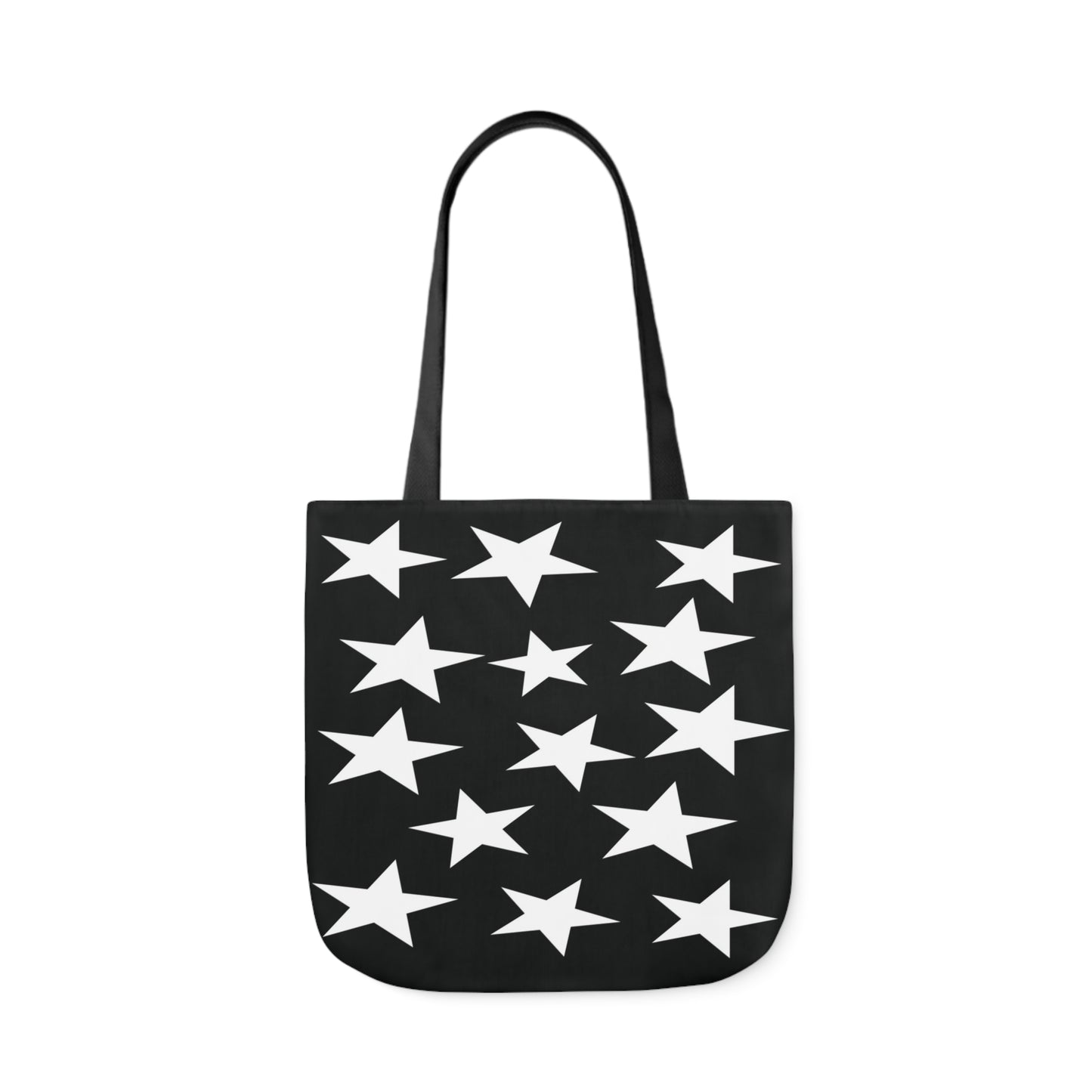 Stars White Cluster Pattern Shoulder Tote Bag