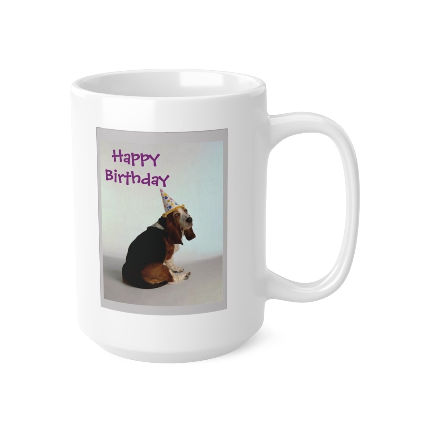 Happy Birthday Basset Dog Coffee Mug