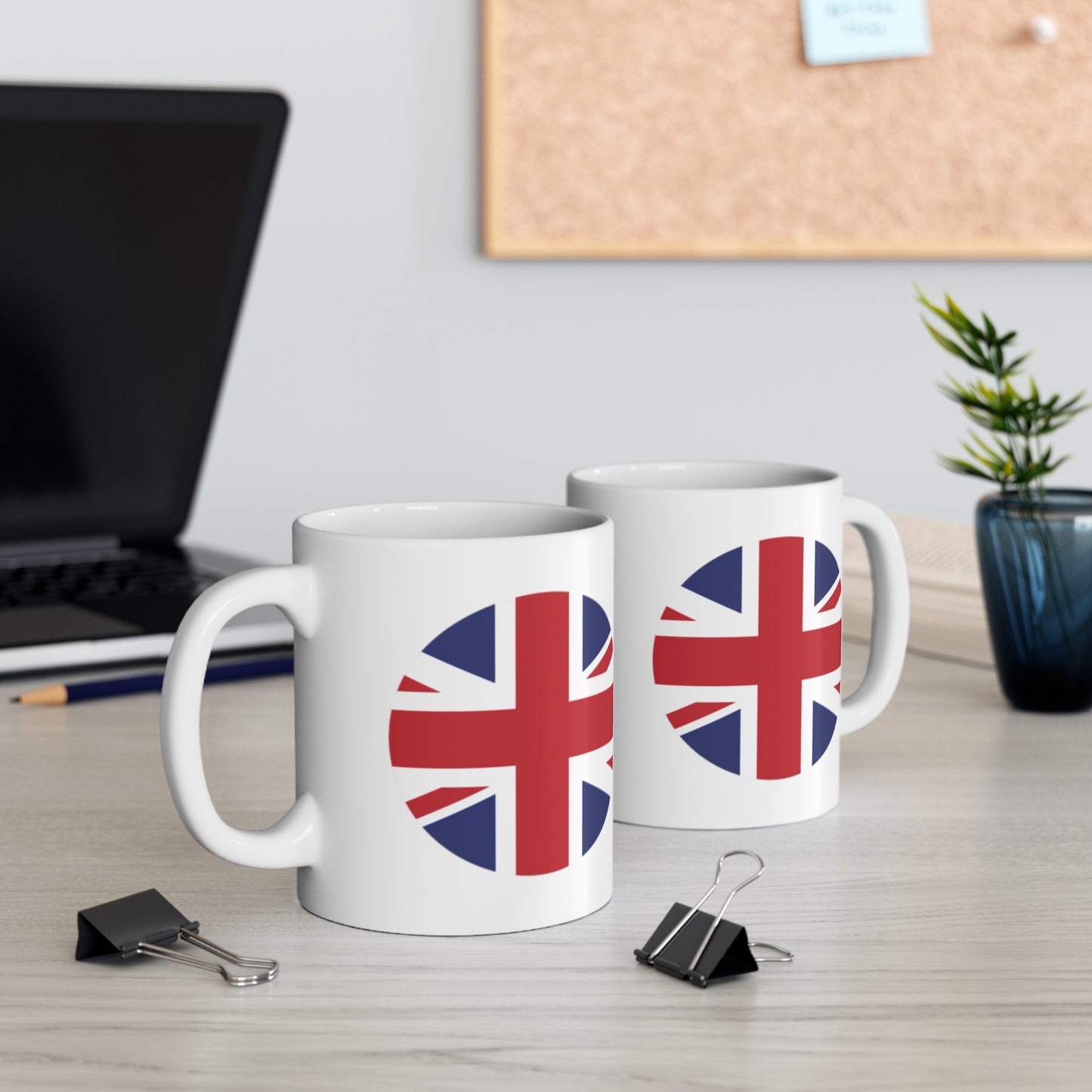 Union Jack Flag Round Circle Coffee Mug