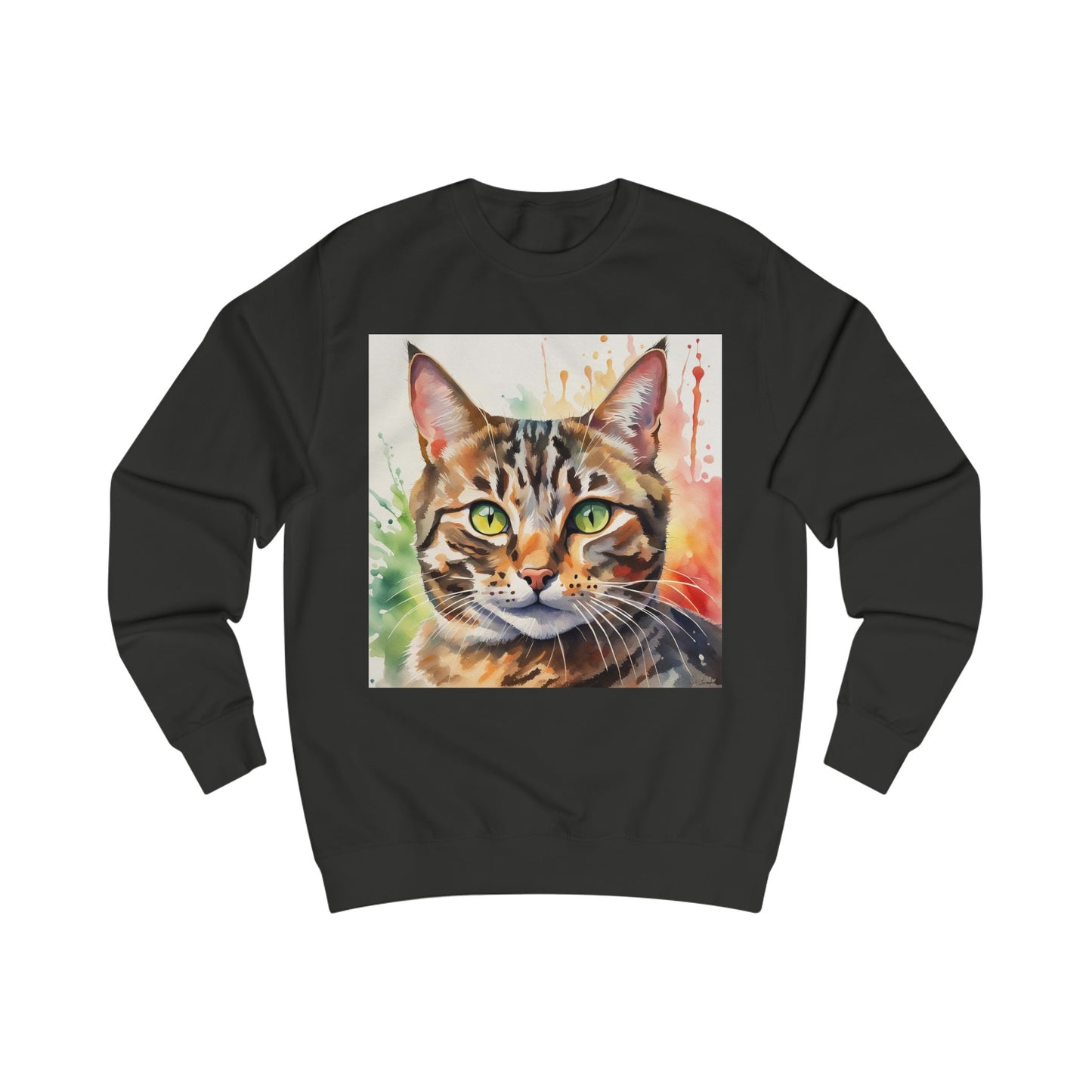 Tabby Cat Cute Watercolor Sweatshirt