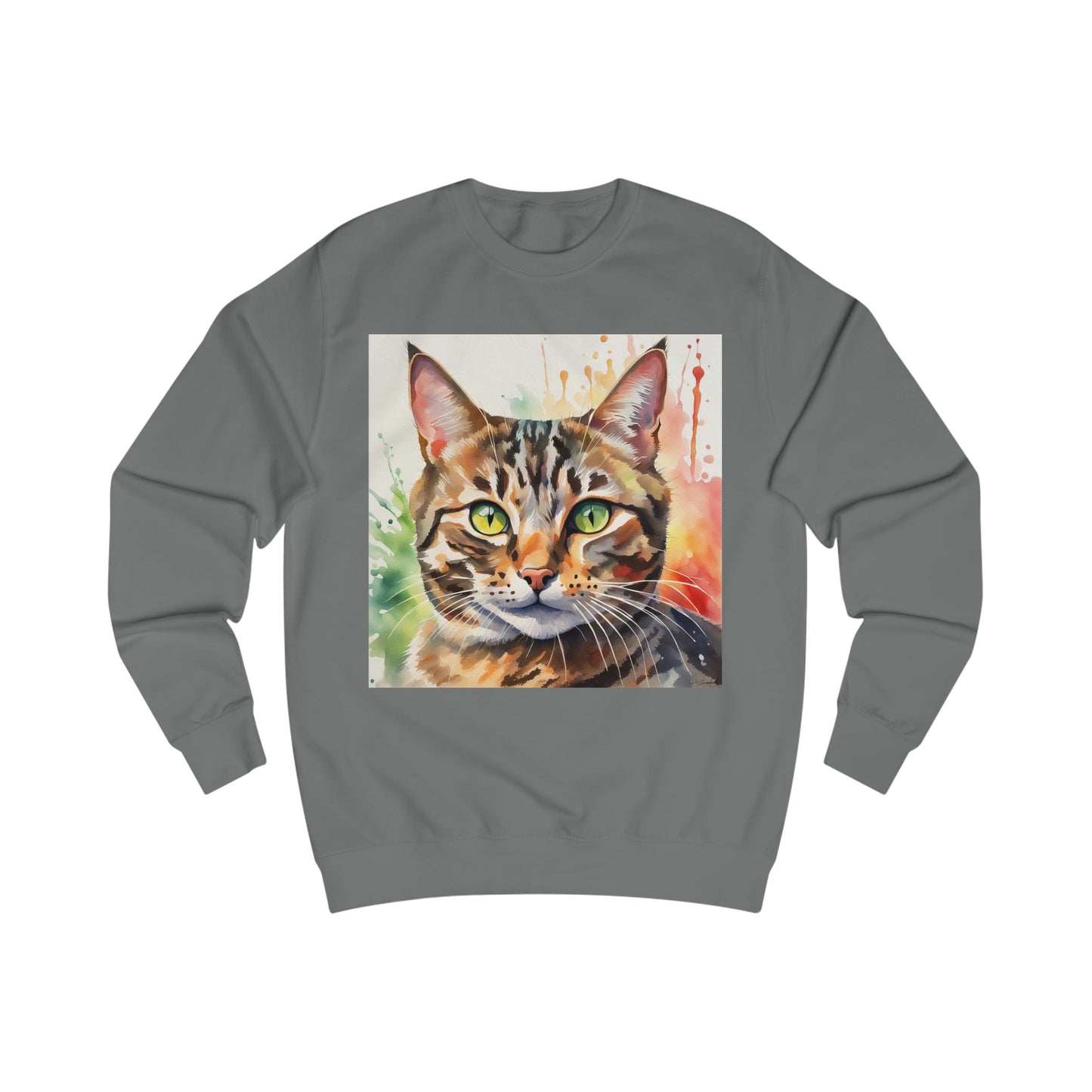 Tabby Cat Cute Watercolor Sweatshirt