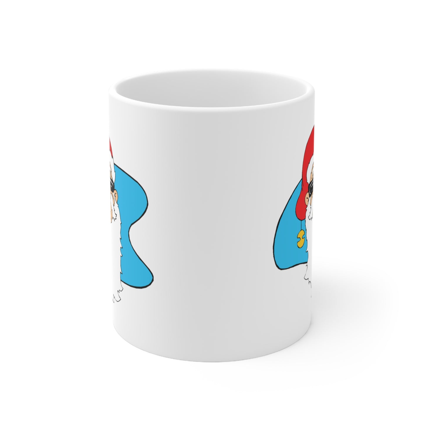 Cool Christmas Santa Claus In Sunglasses Coffee Mug