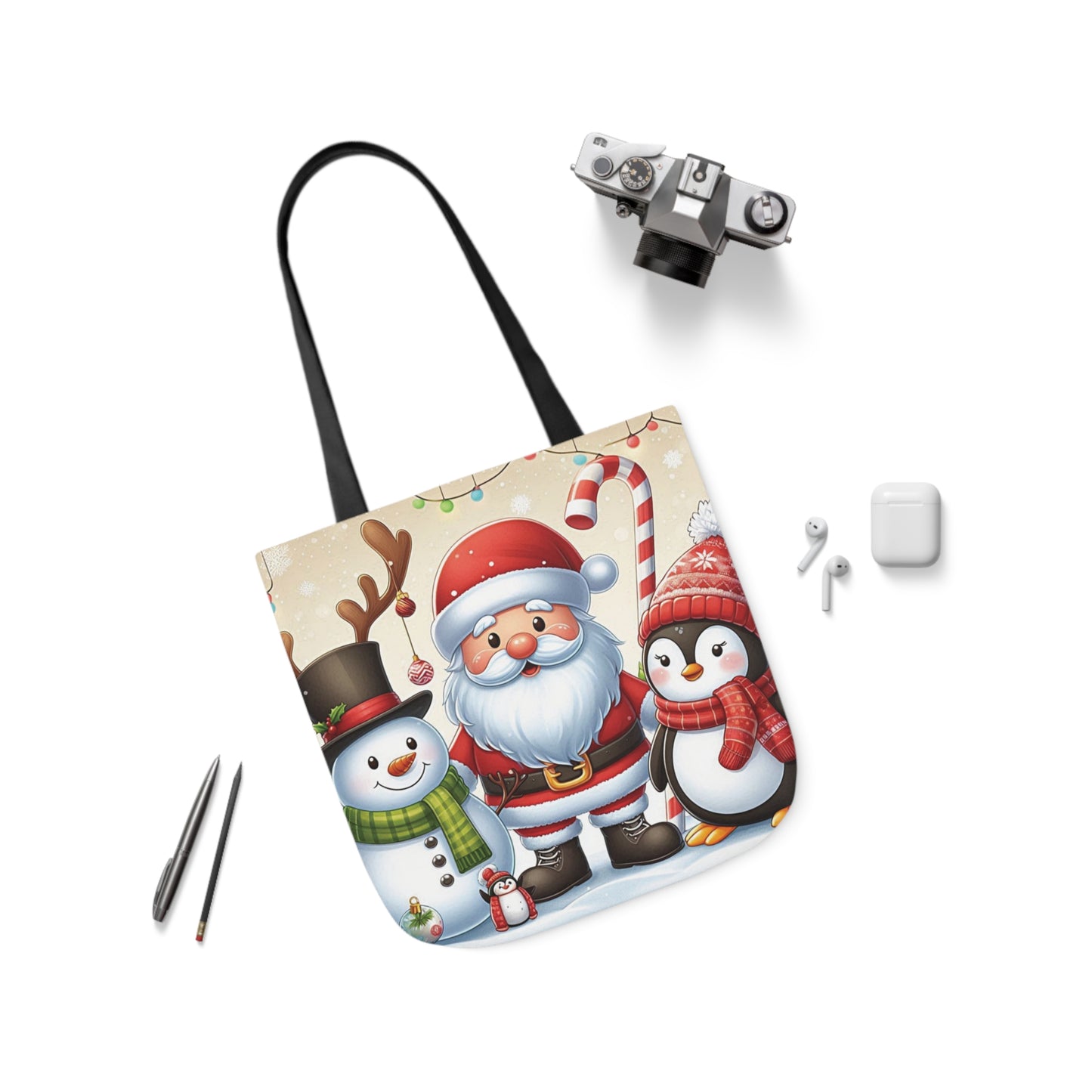 Christmas Santa And Friends Shoulder Tote Bag