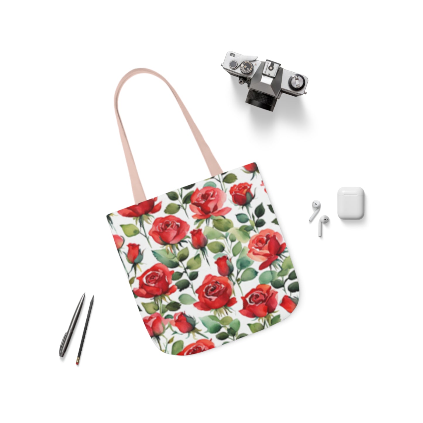 Red Rose Shoulder Tote Bag