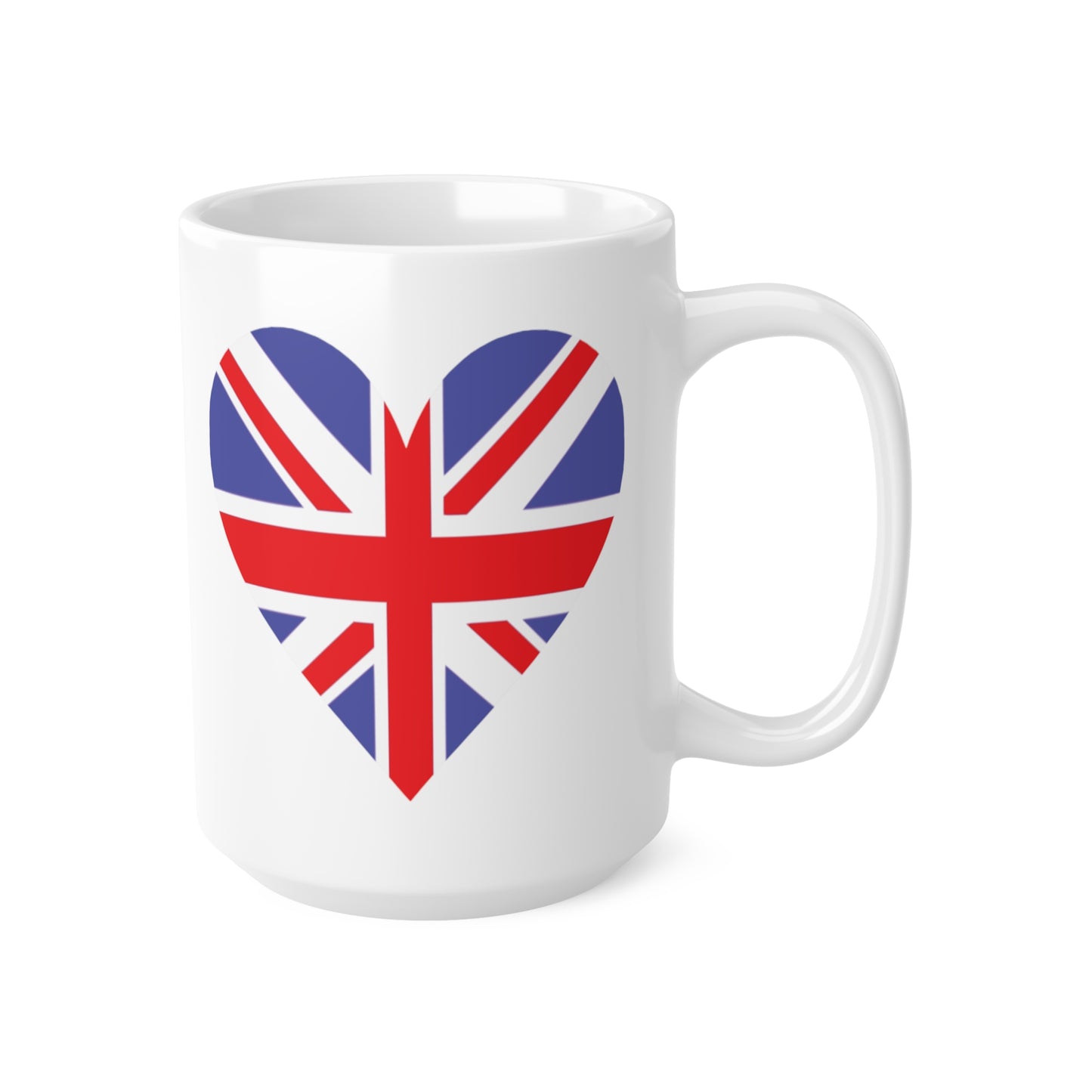 Union Jack Flag Heart Coffee Mug